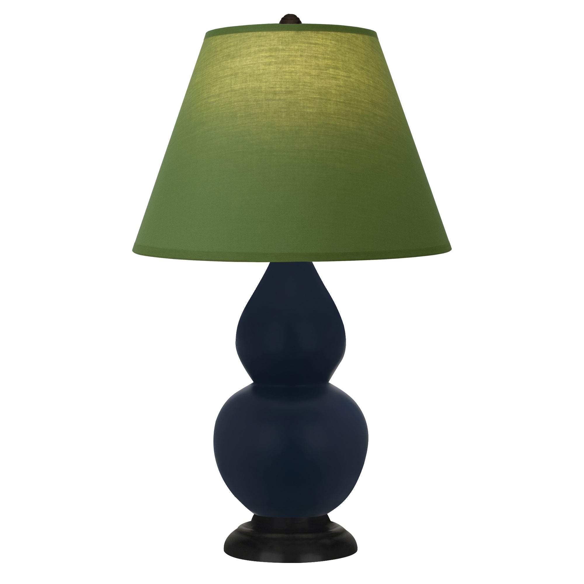 MMB57G | Matte Midnight Blue Double Gourd Table Lamp