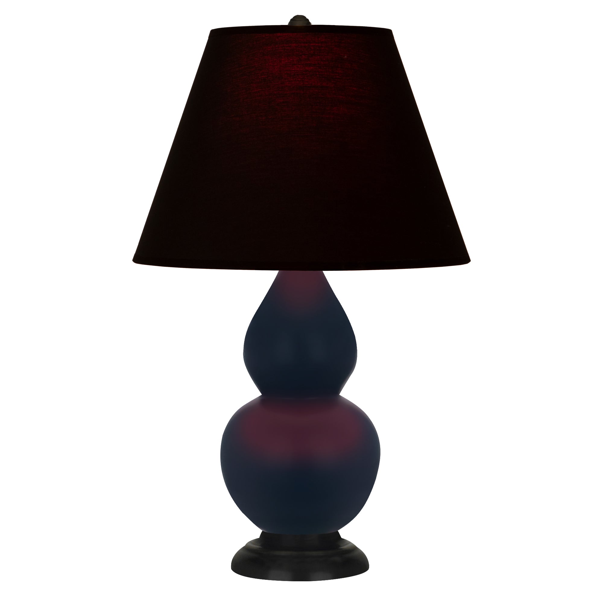 MMB57K | Matte Midnight Blue Double Gourd Table Lamp