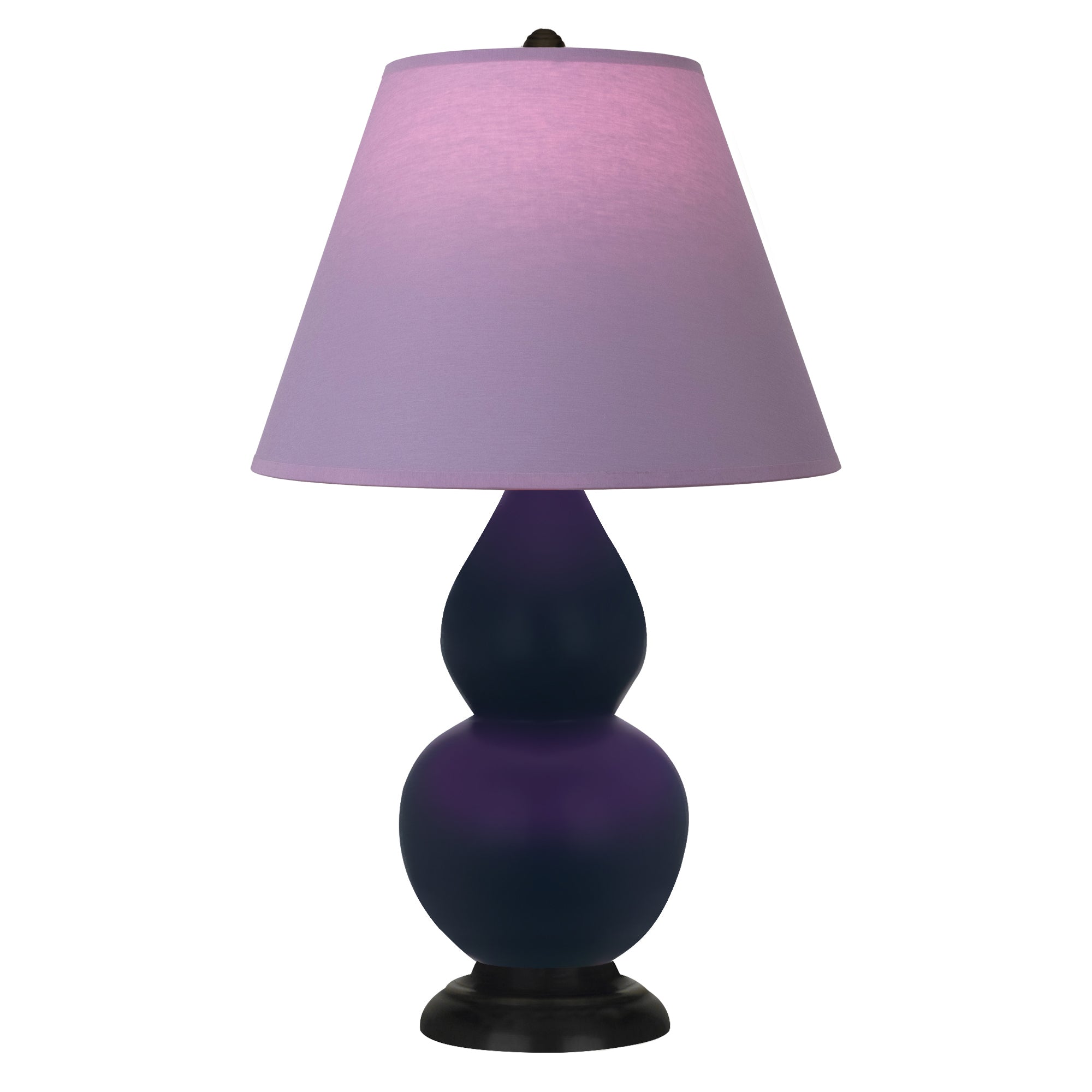 MMB57L | Matte Midnight Blue Double Gourd Table Lamp