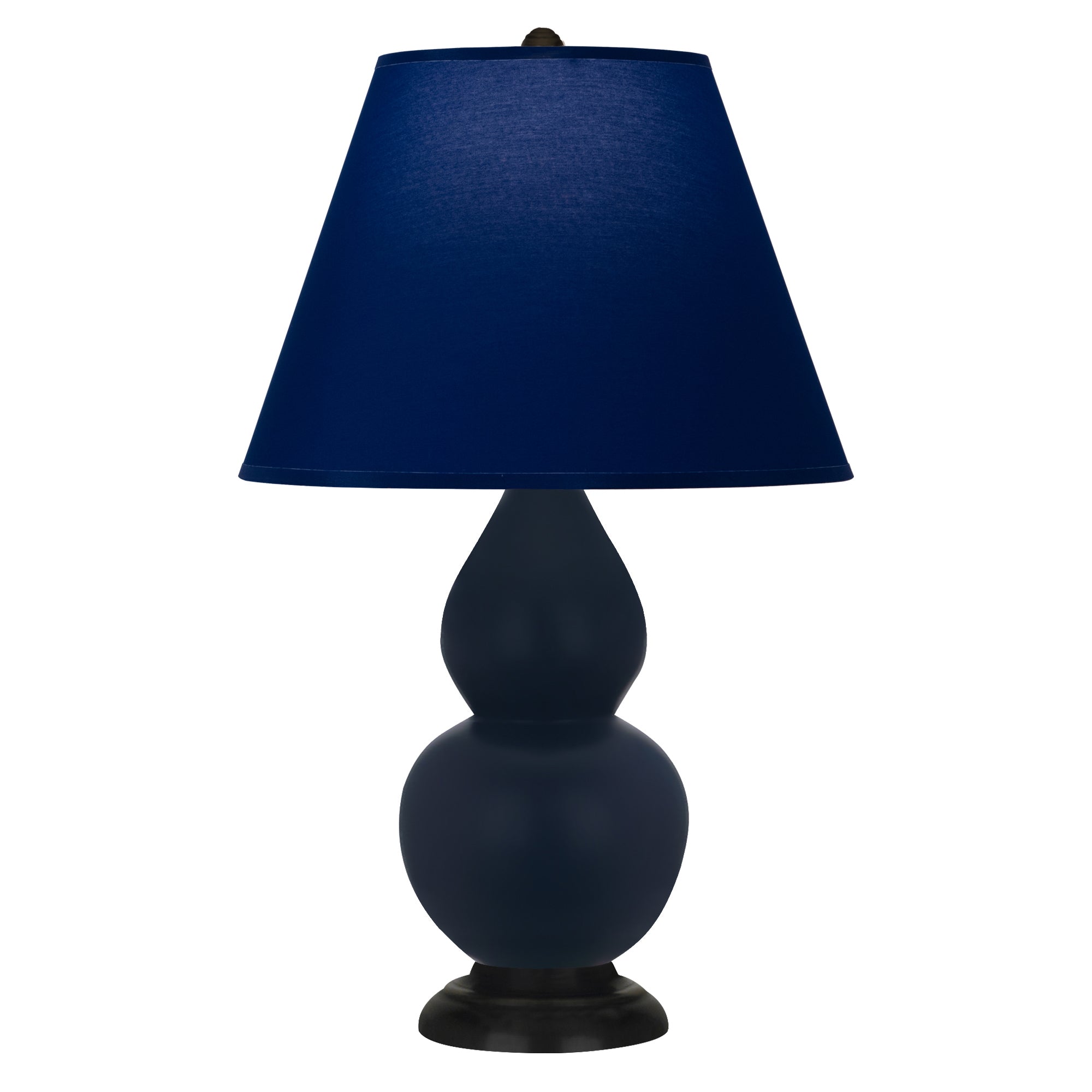 MMB57N | Matte Midnight Blue Double Gourd Table Lamp