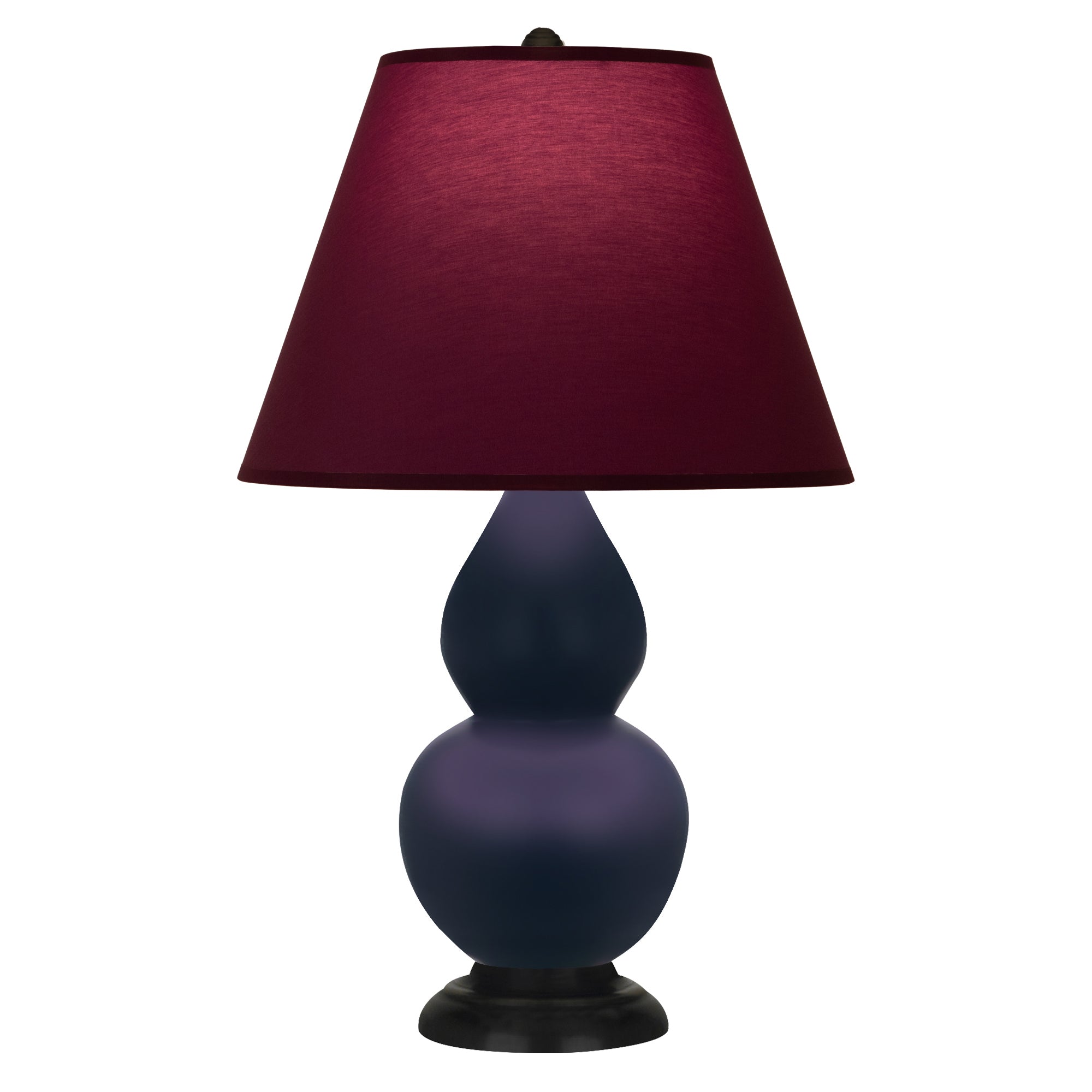 MMB57P | Matte Midnight Blue Double Gourd Table Lamp