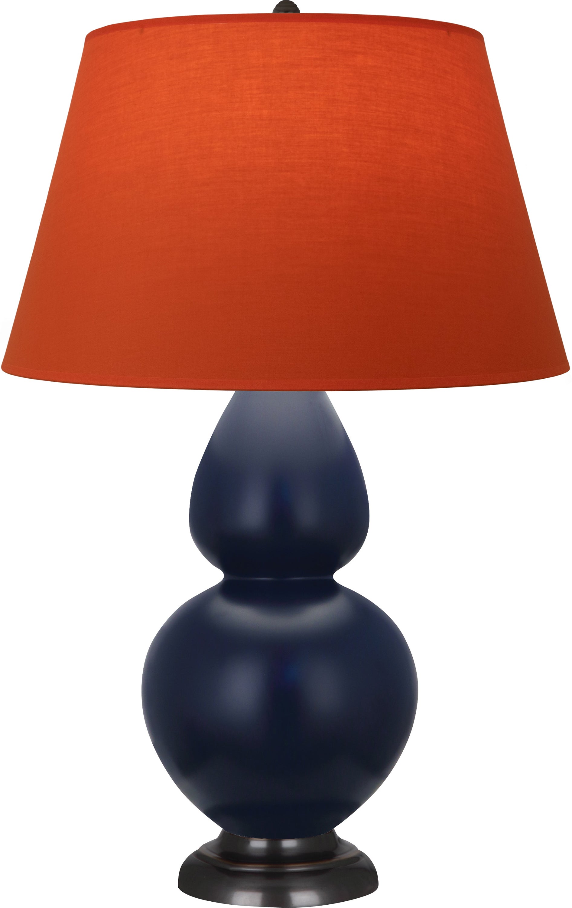 MMB57T | Matte Midnight Blue Double Gourd Table Lamp