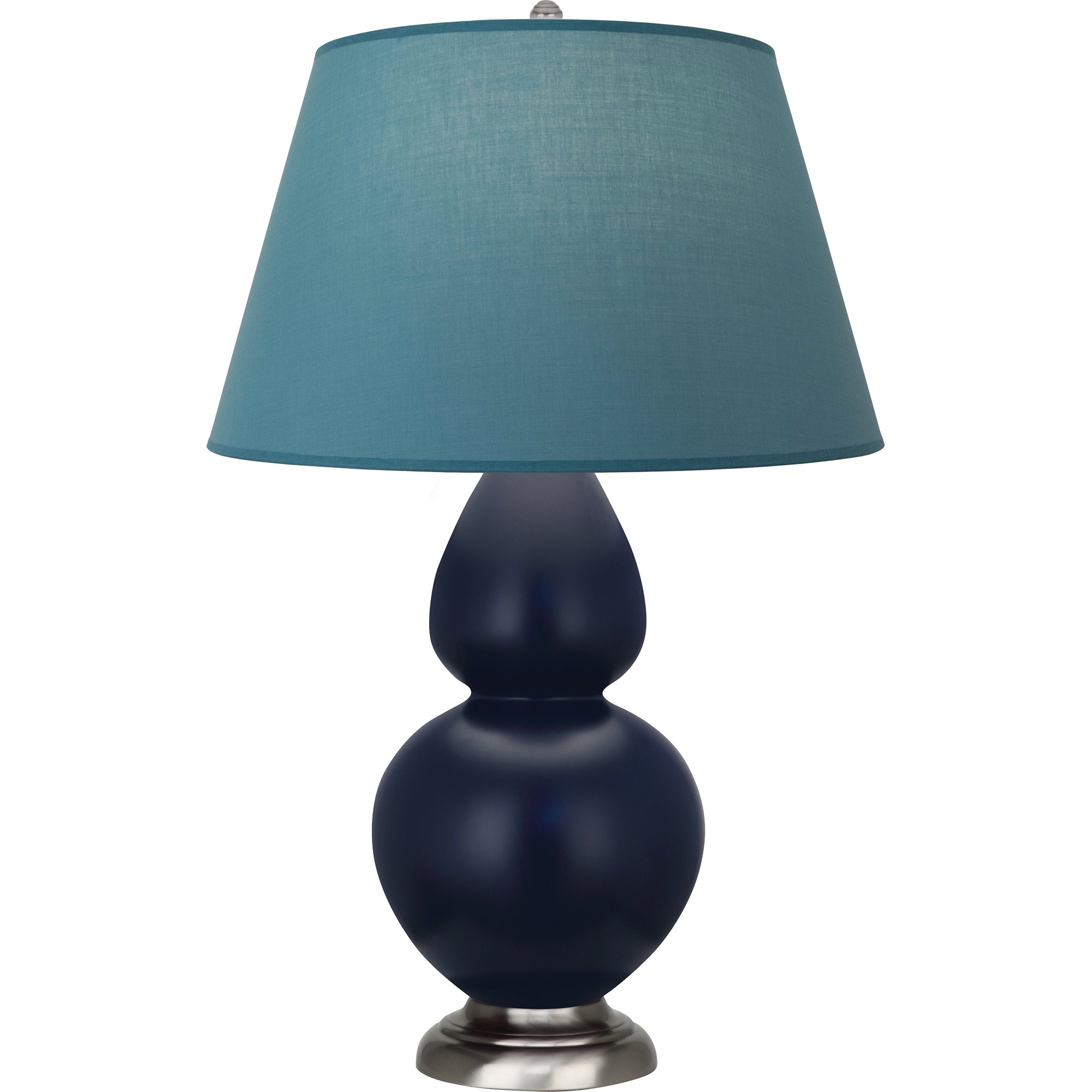 MMB59B | Matte Midnight Blue Double Gourd Table Lamp