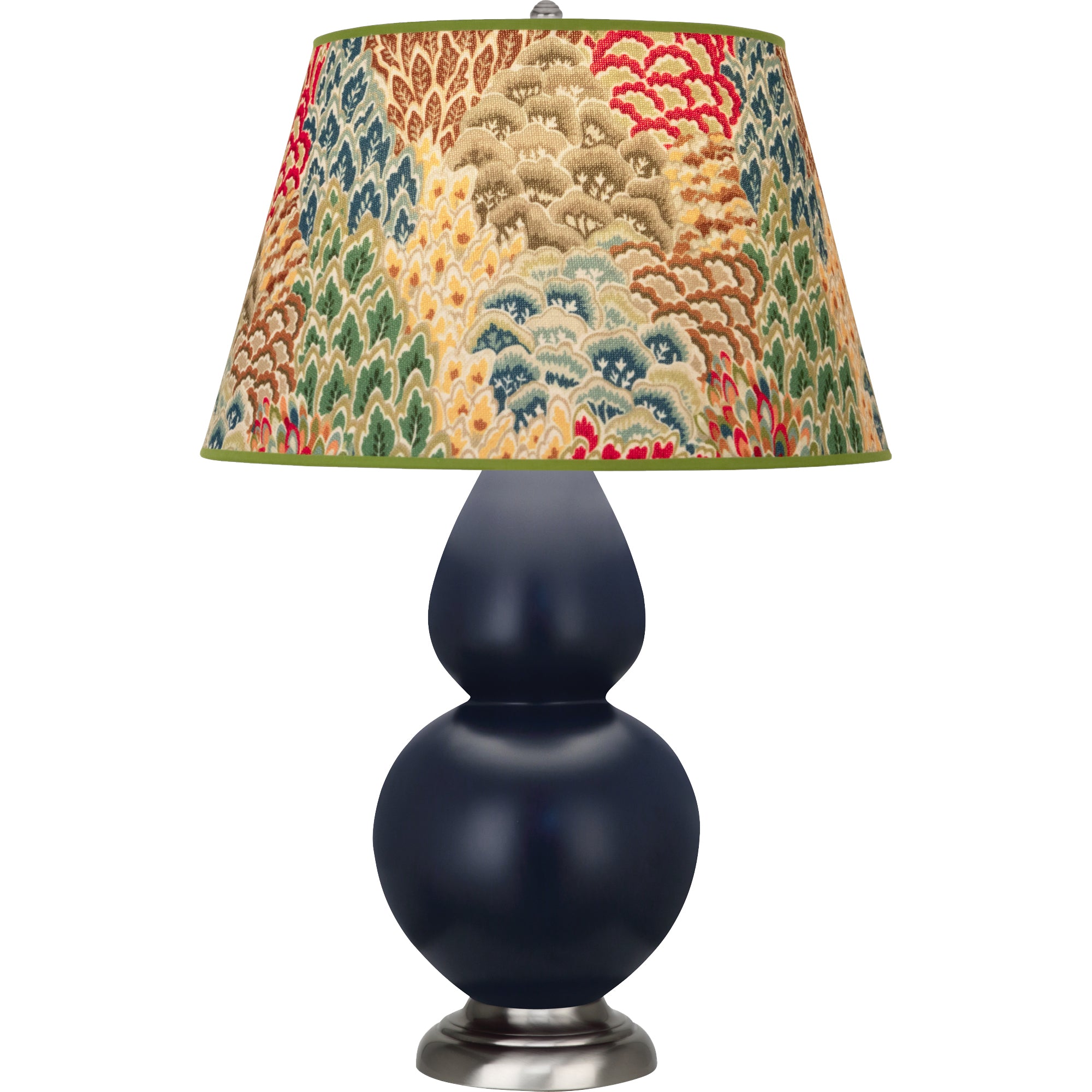 MMB59F | Matte Midnight Blue Double Gourd Table Lamp