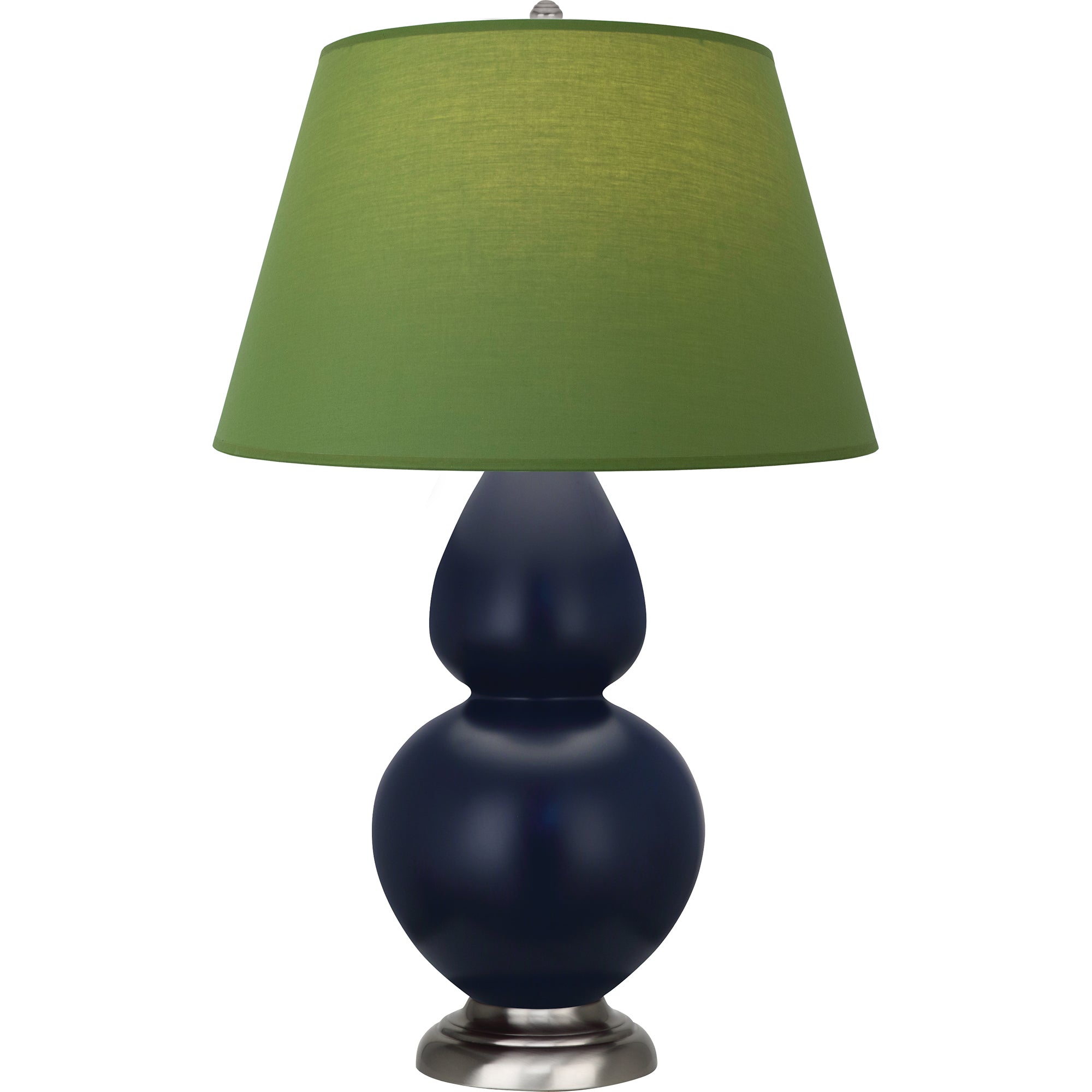 MMB59G | Matte Midnight Blue Double Gourd Table Lamp