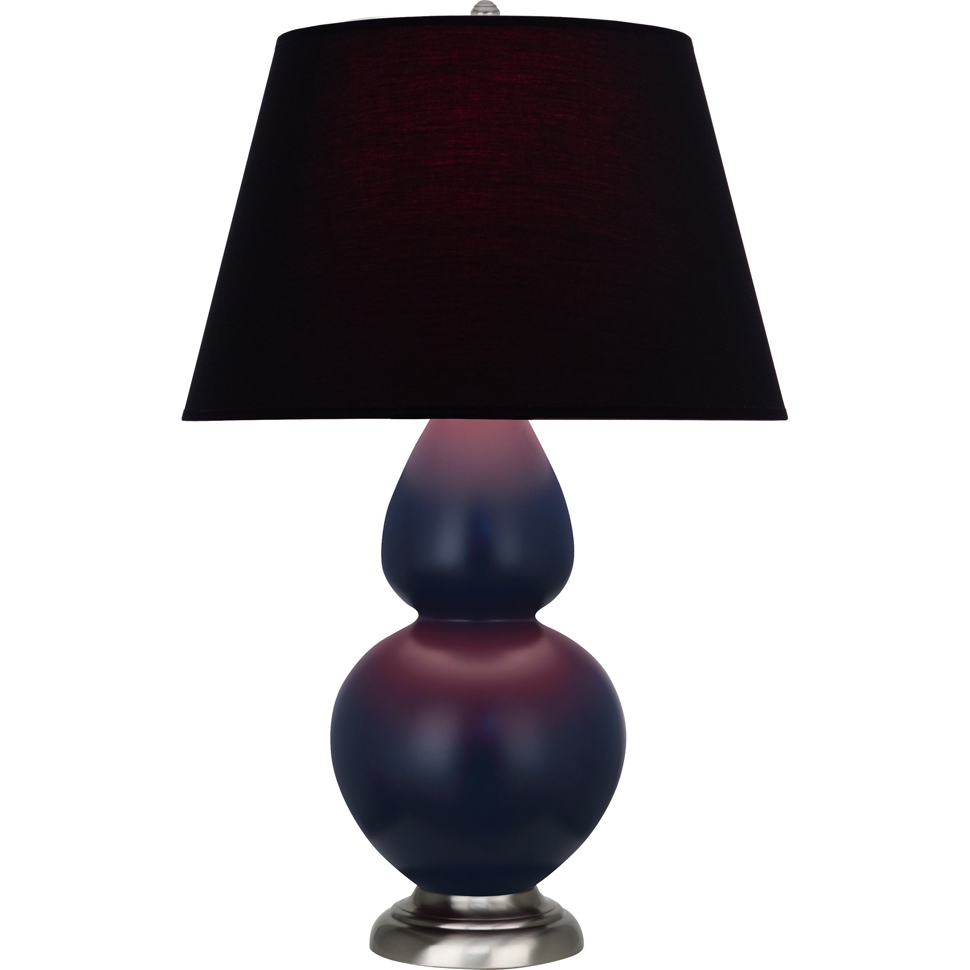 MMB59K | Matte Midnight Blue Double Gourd Table Lamp