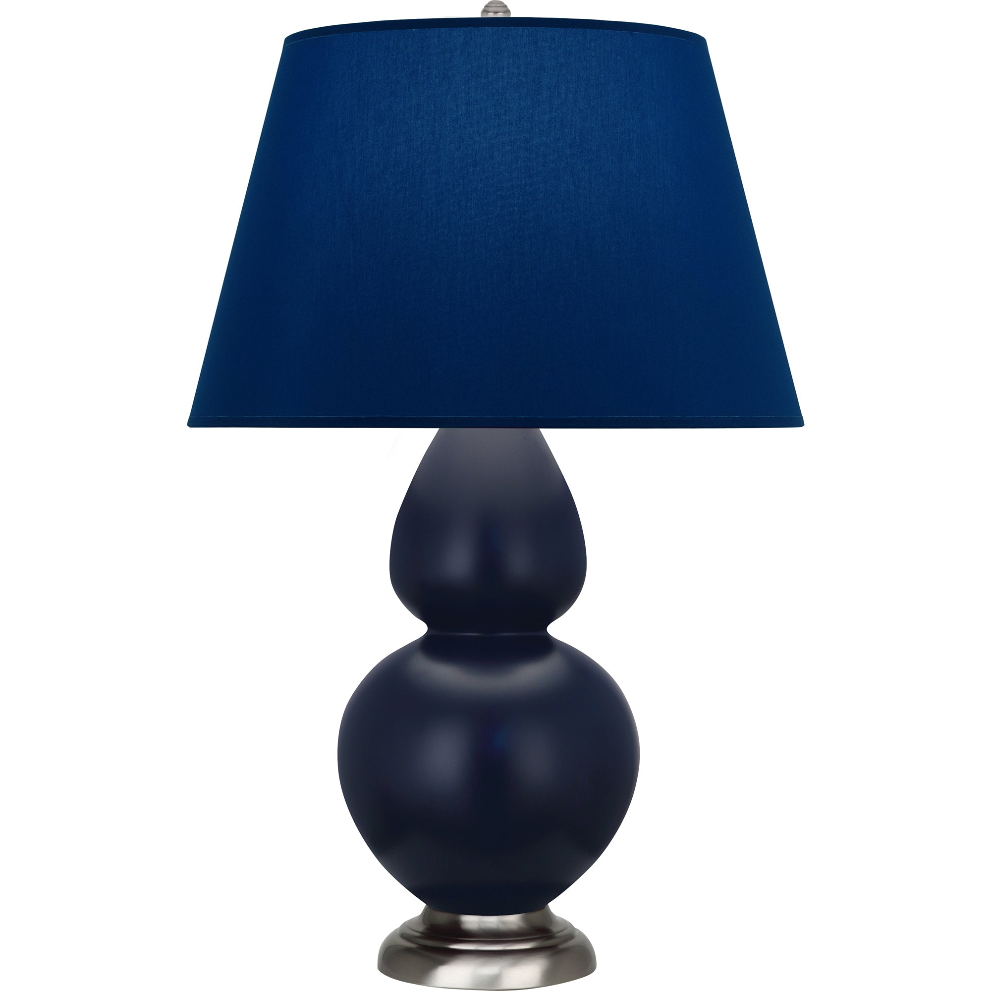 MMB59N | Matte Midnight Blue Double Gourd Table Lamp