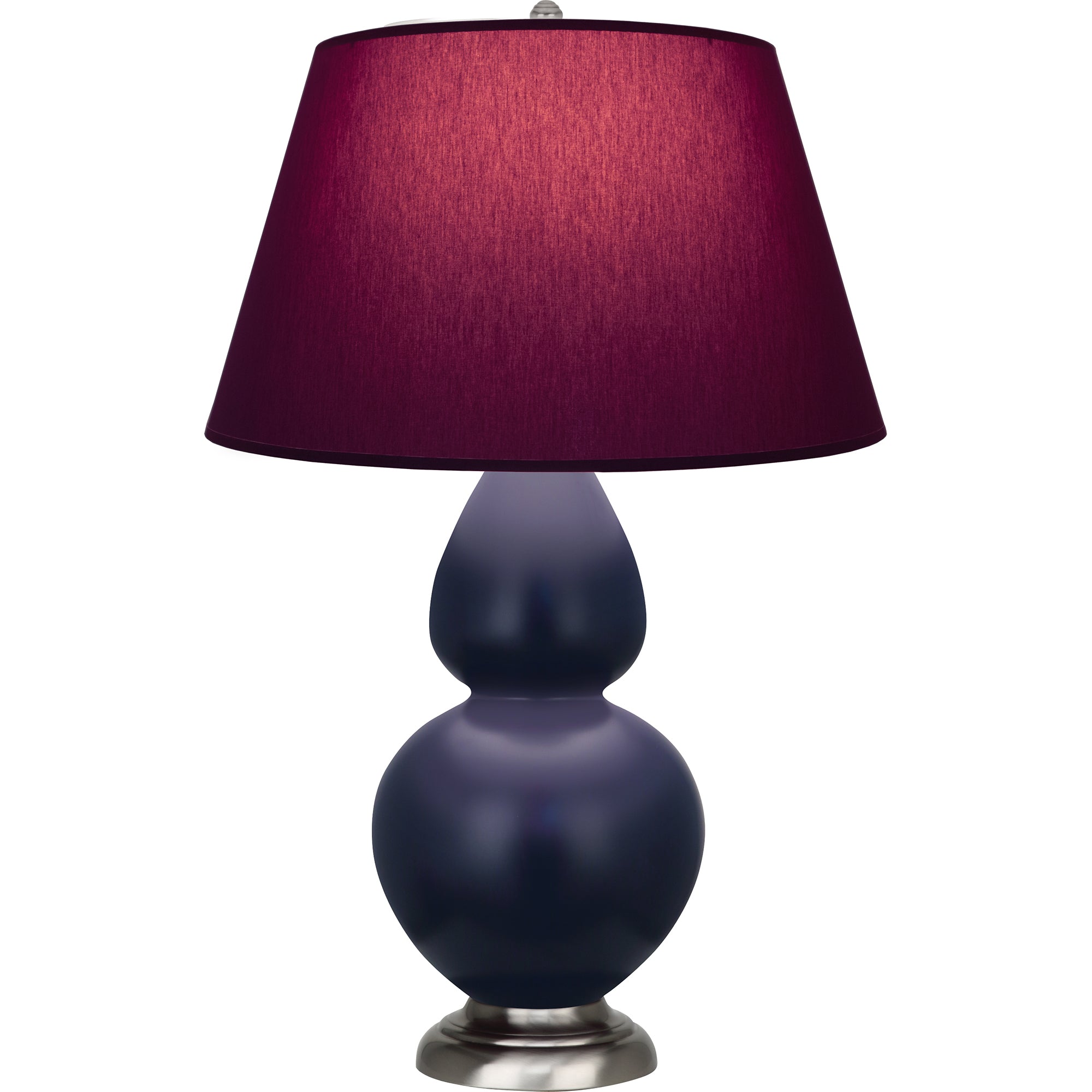 MMB59P | Matte Midnight Blue Double Gourd Table Lamp