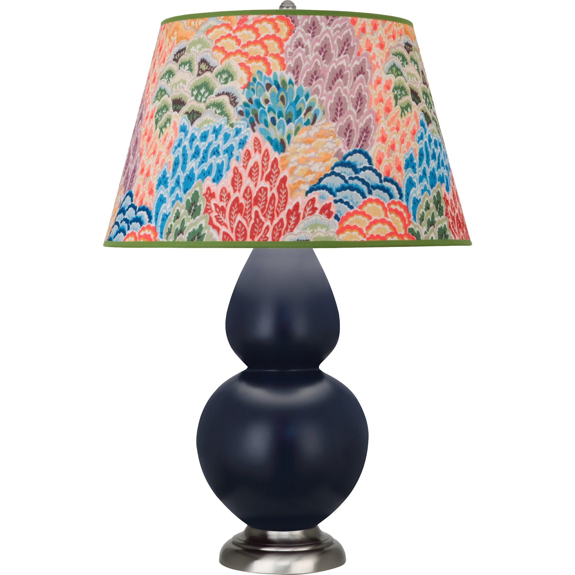 MMB59S | Matte Midnight Blue Double Gourd Table Lamp