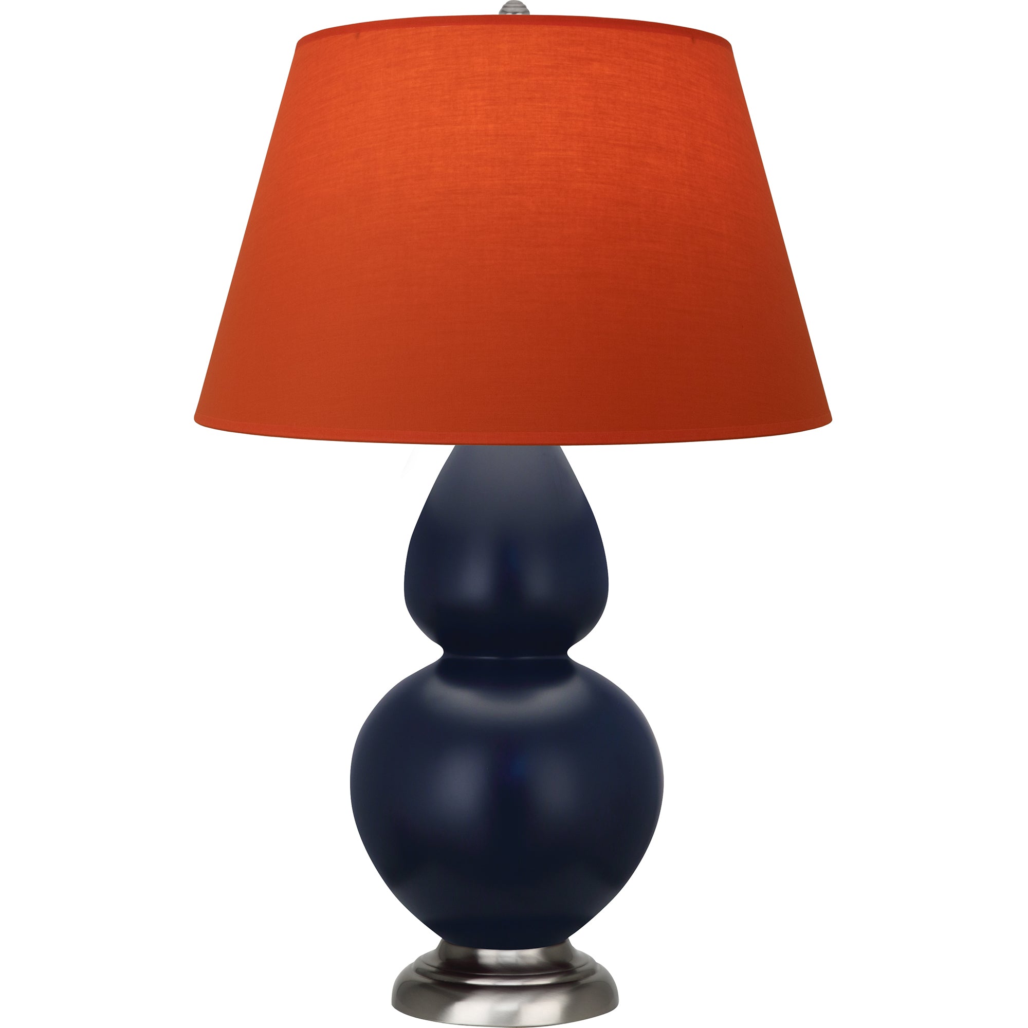 MMB59T | Matte Midnight Blue Double Gourd Table Lamp