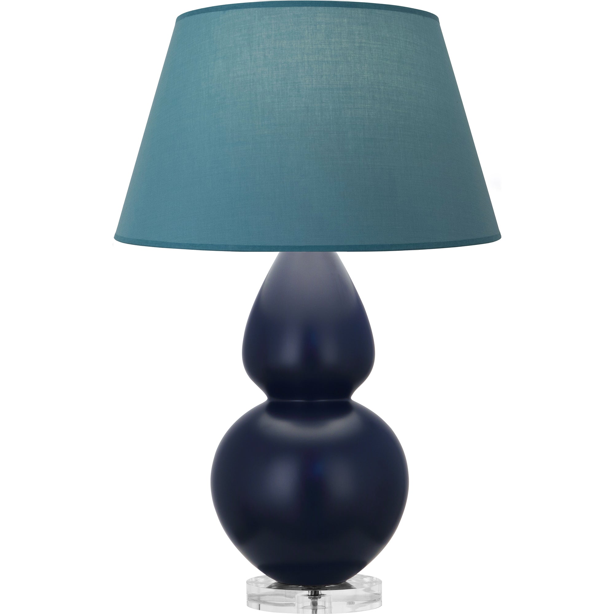 MMB62B | Matte Midnight Blue Double Gourd Table Lamp