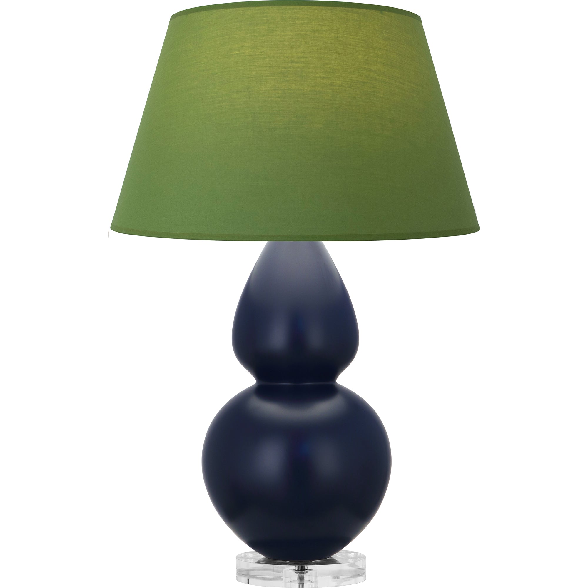 MMB62G | Matte Midnight Blue Double Gourd Table Lamp