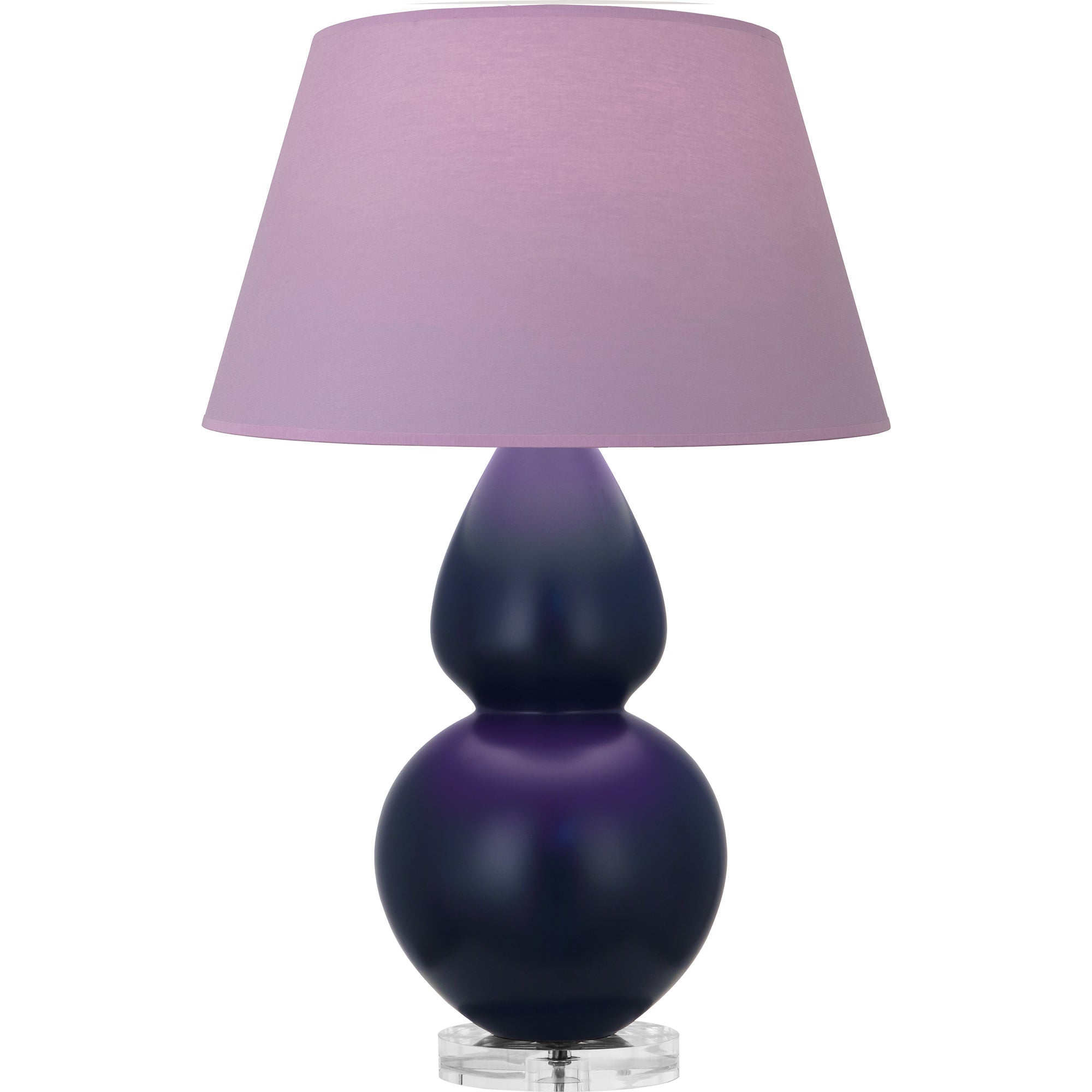 MMB62L | Matte Midnight Blue Double Gourd Table Lamp