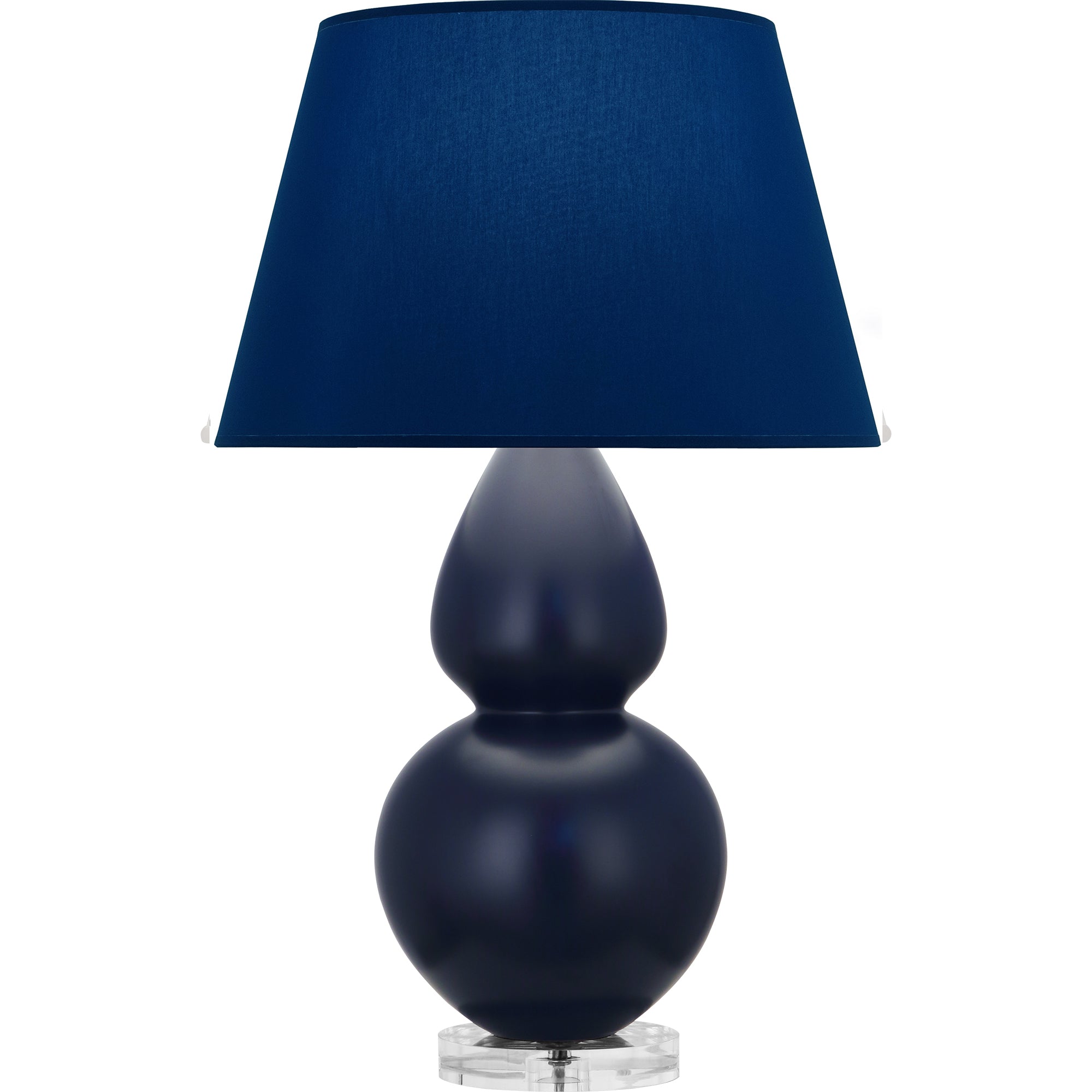 MMB62N | Matte Midnight Blue Double Gourd Table Lamp