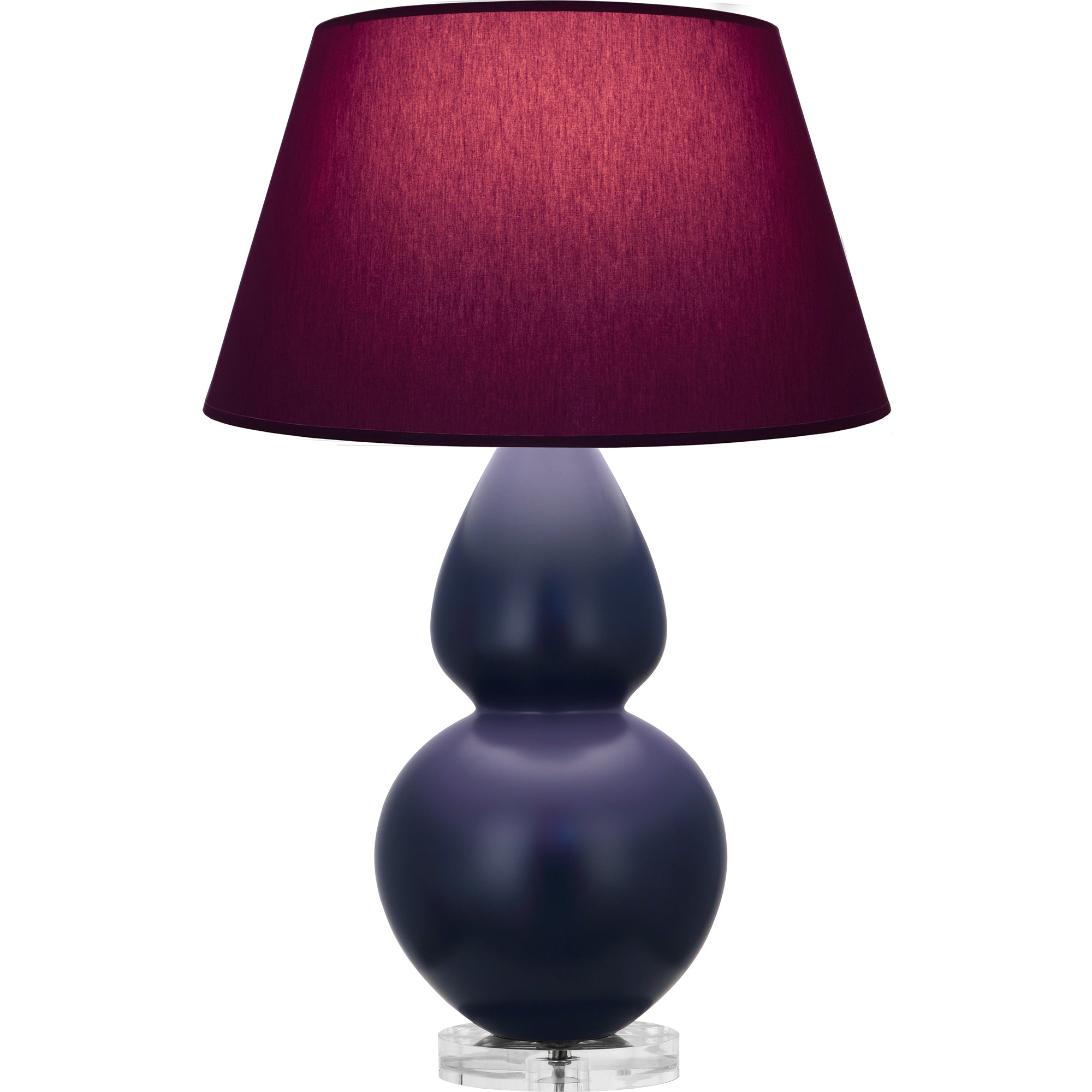MMB62P | Matte Midnight Blue Double Gourd Table Lamp