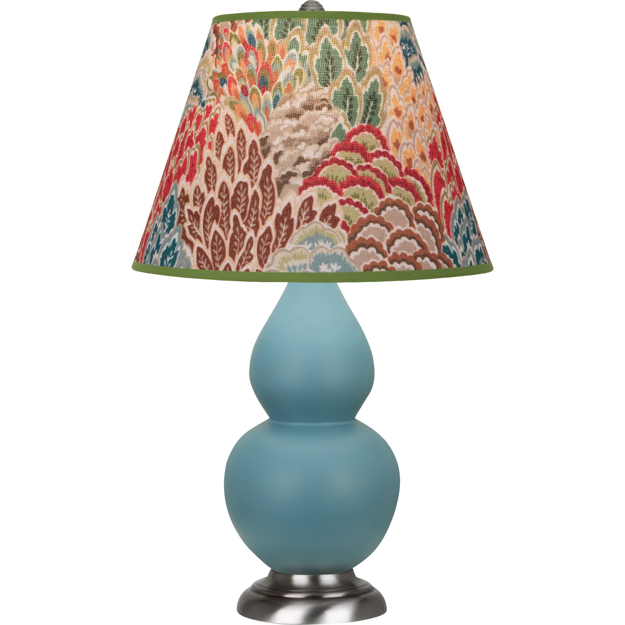 MOB52F | Matte Steel Blue Small Double Gourd Accent Lamp