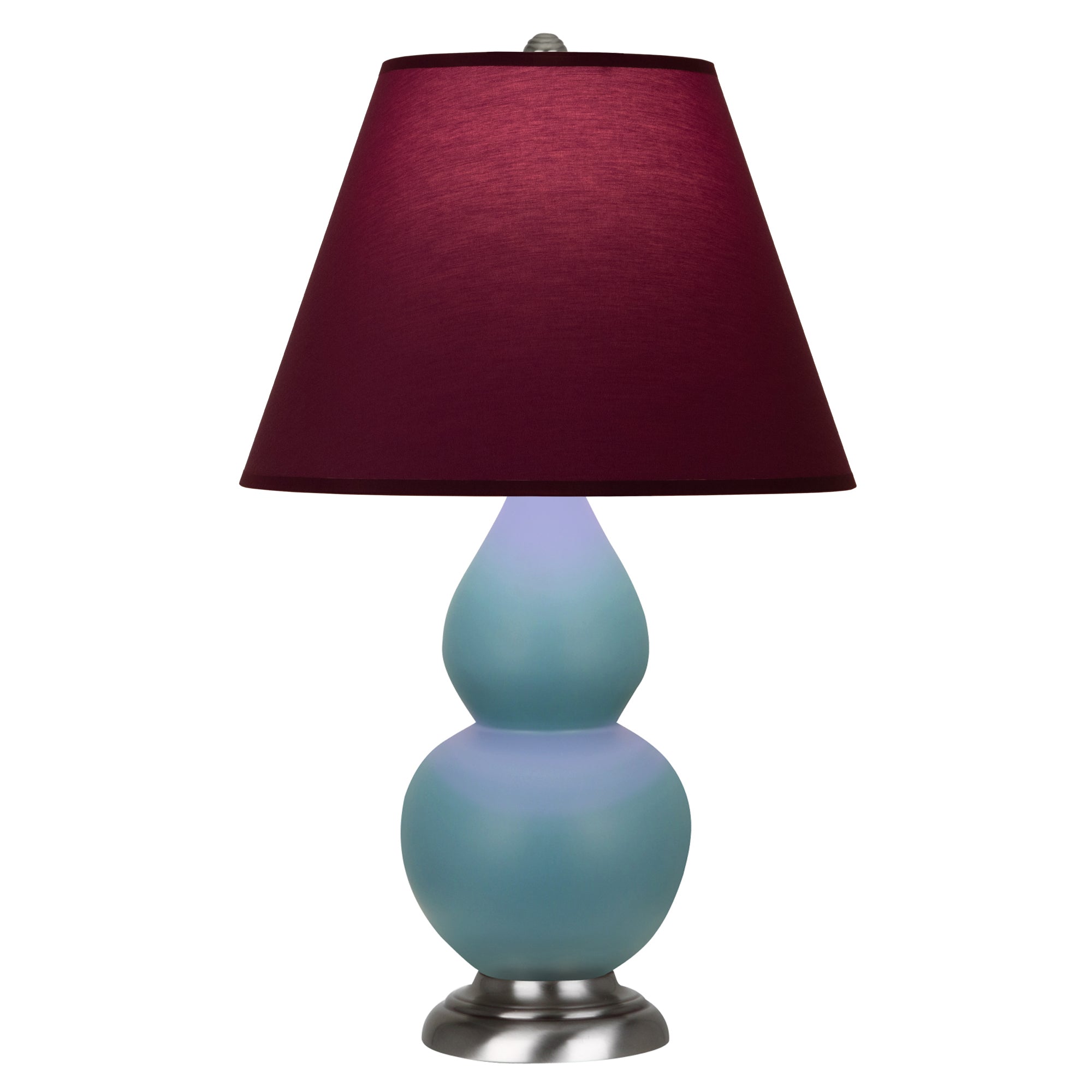 MOB52P | Matte Steel Blue Small Double Gourd Accent Lamp