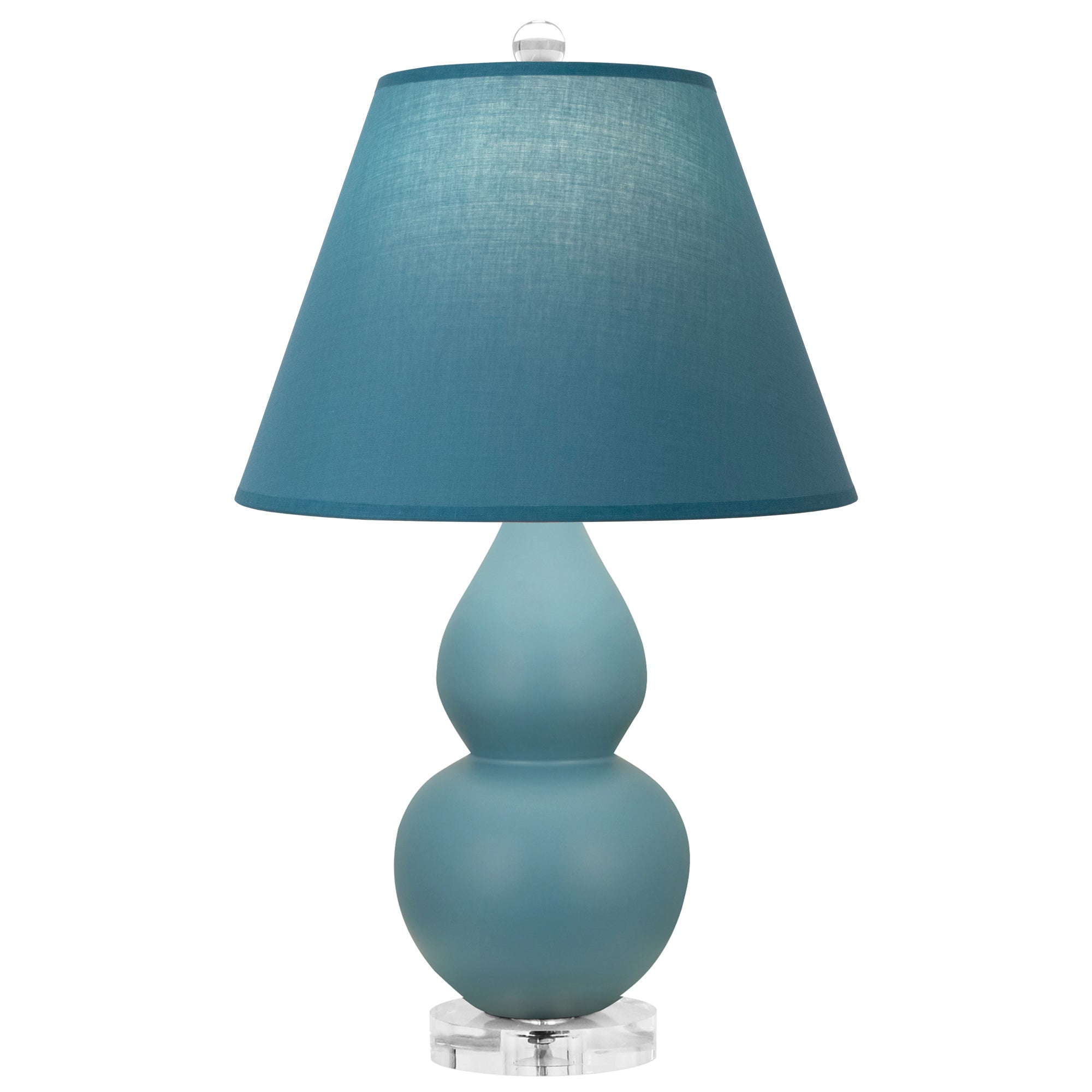 MOB53B | Matte Steel Blue Small Double Gourd Accent Lamp