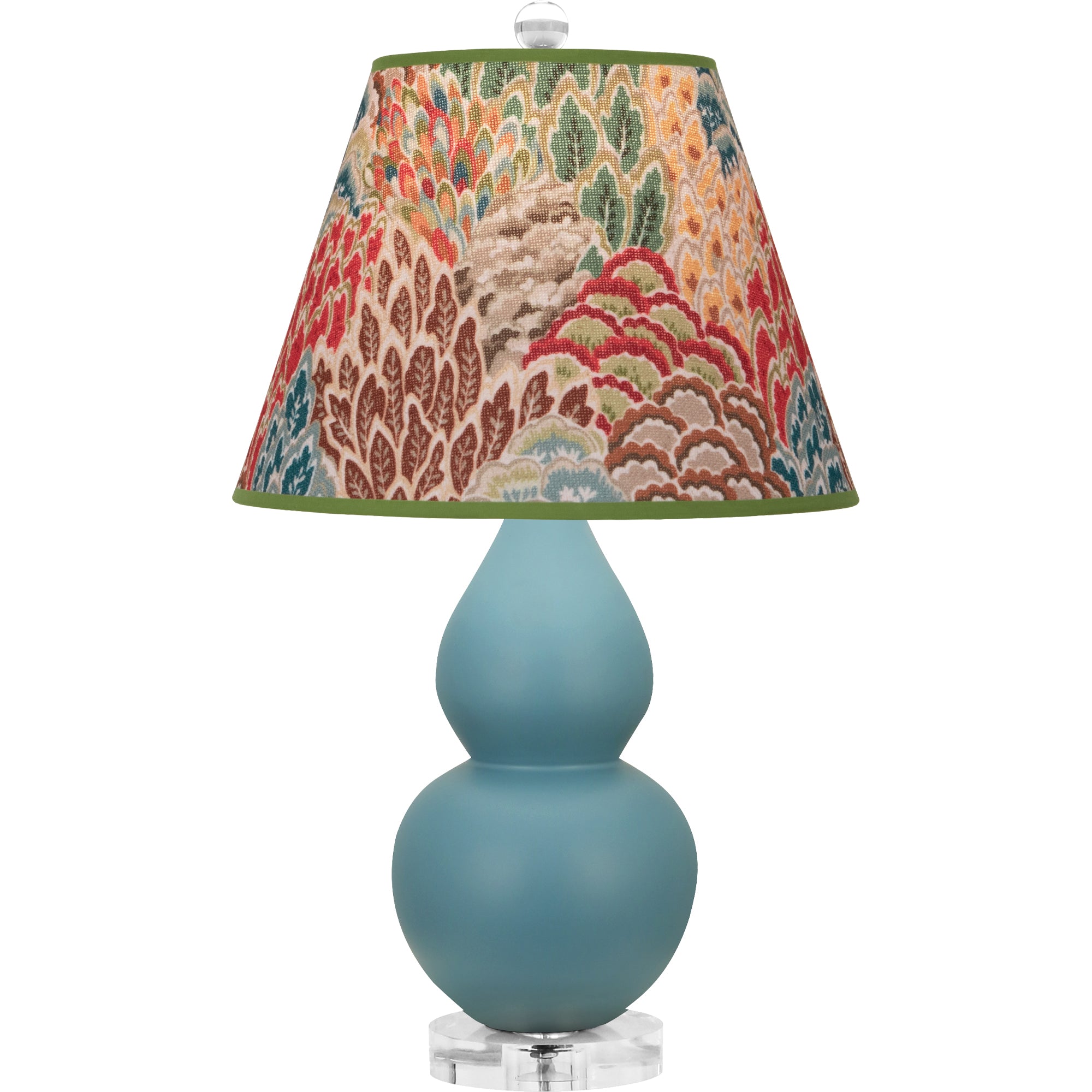 MOB53F | Matte Steel Blue Small Double Gourd Accent Lamp