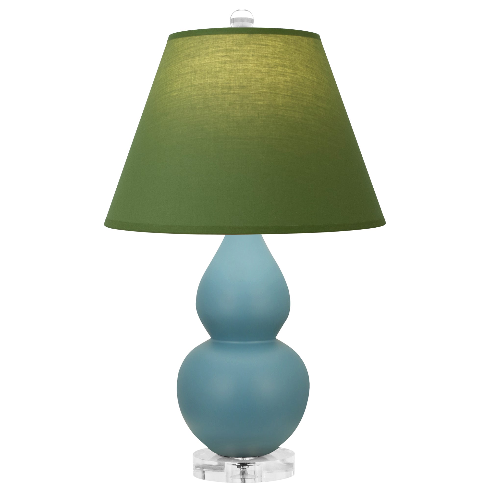 MOB53G | Matte Steel Blue Small Double Gourd Accent Lamp