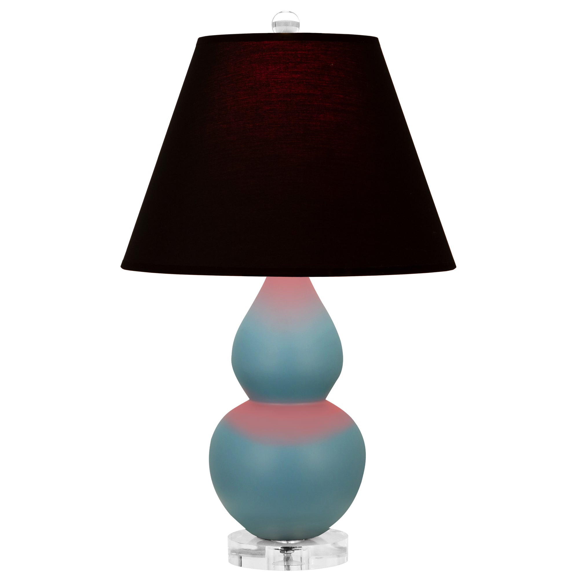 MOB53K | Matte Steel Blue Small Double Gourd Accent Lamp