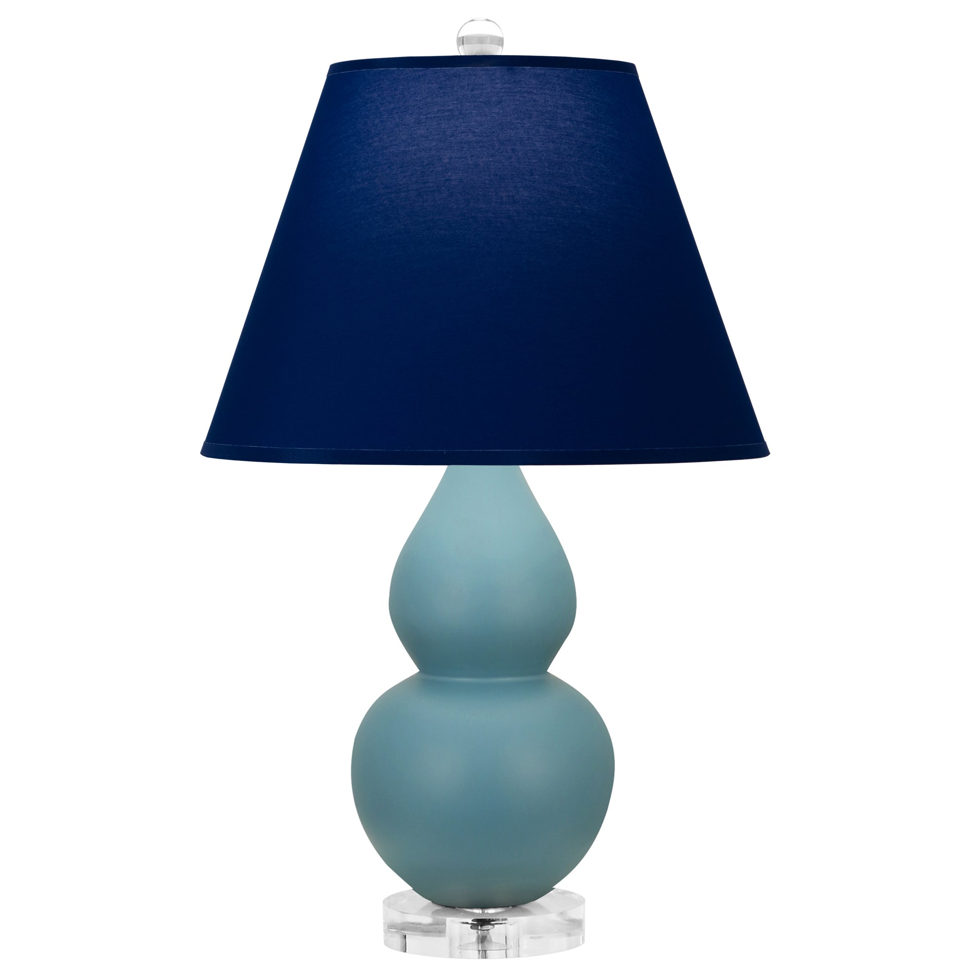 MOB53N | Matte Steel Blue Small Double Gourd Accent Lamp