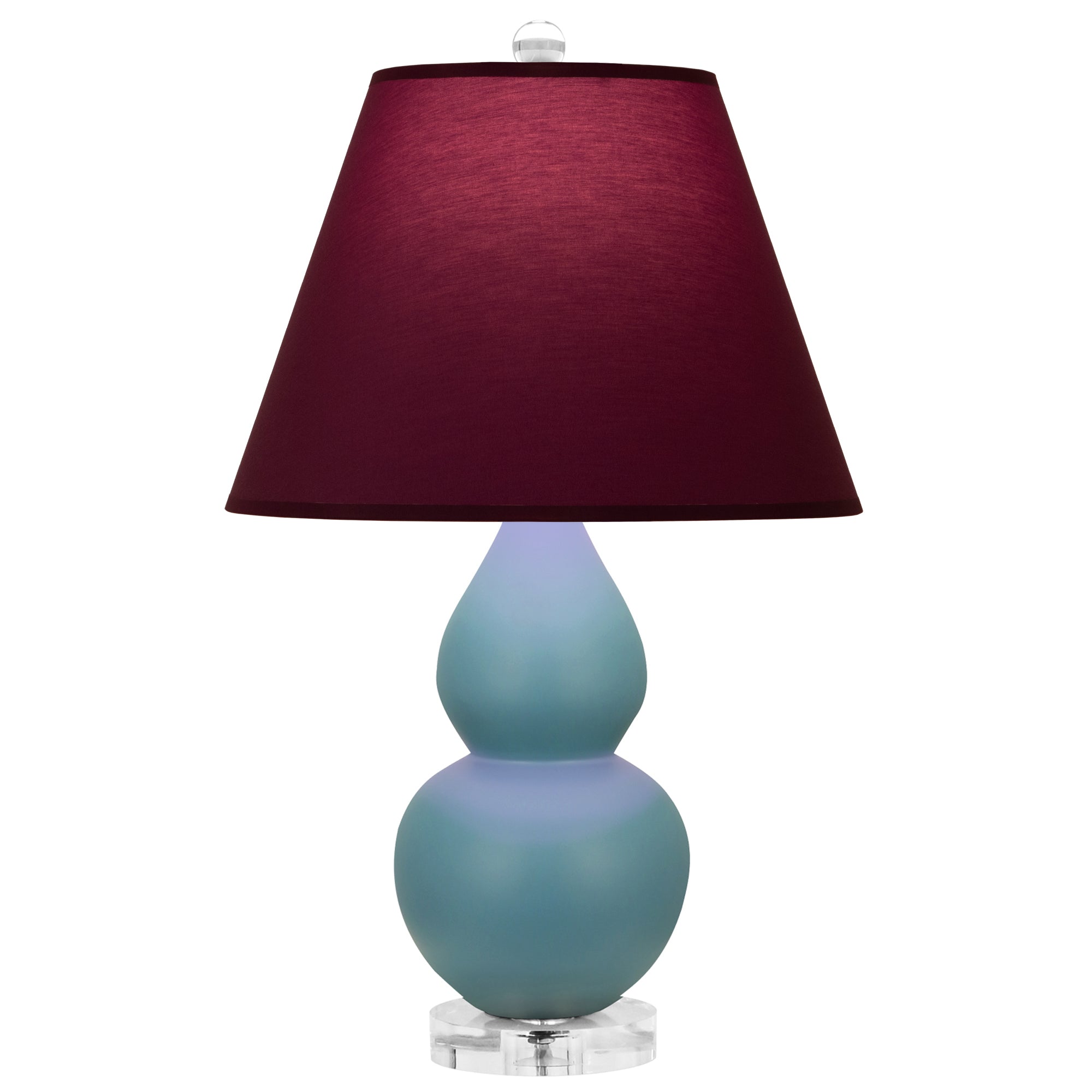 MOB53P | Matte Steel Blue Small Double Gourd Accent Lamp