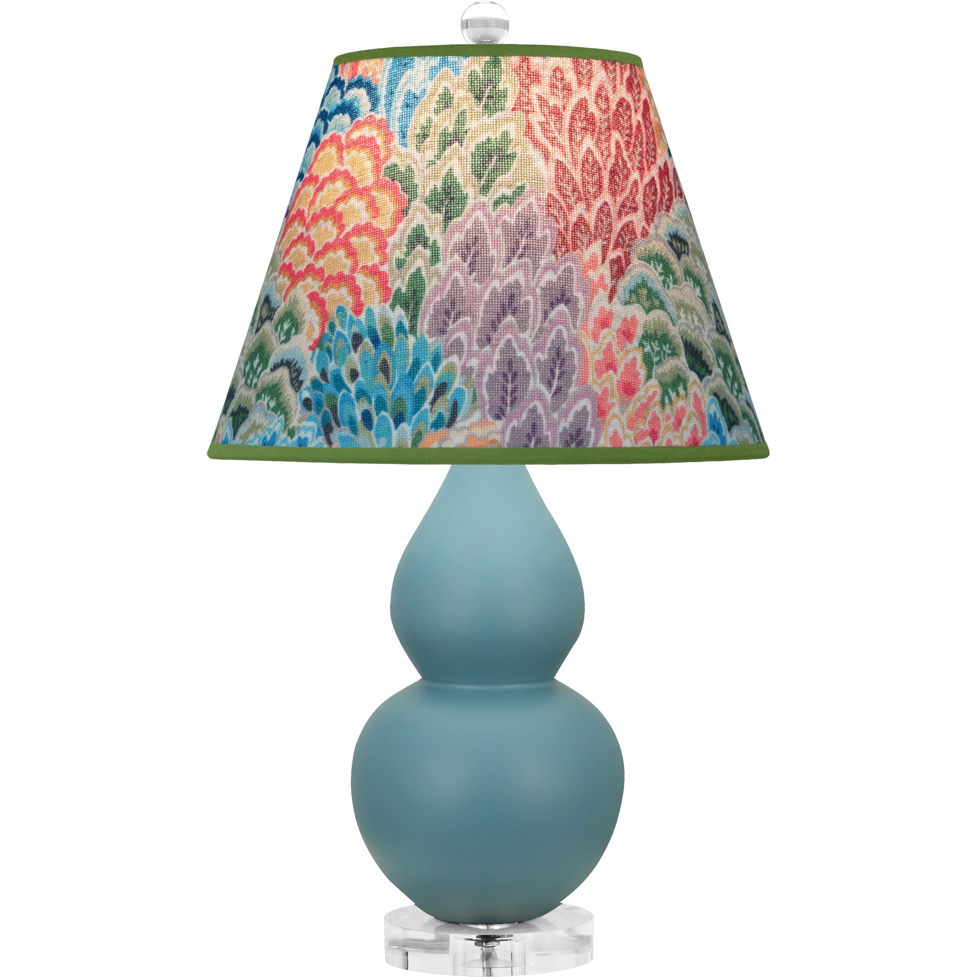 MOB53S | Matte Steel Blue Small Double Gourd Accent Lamp