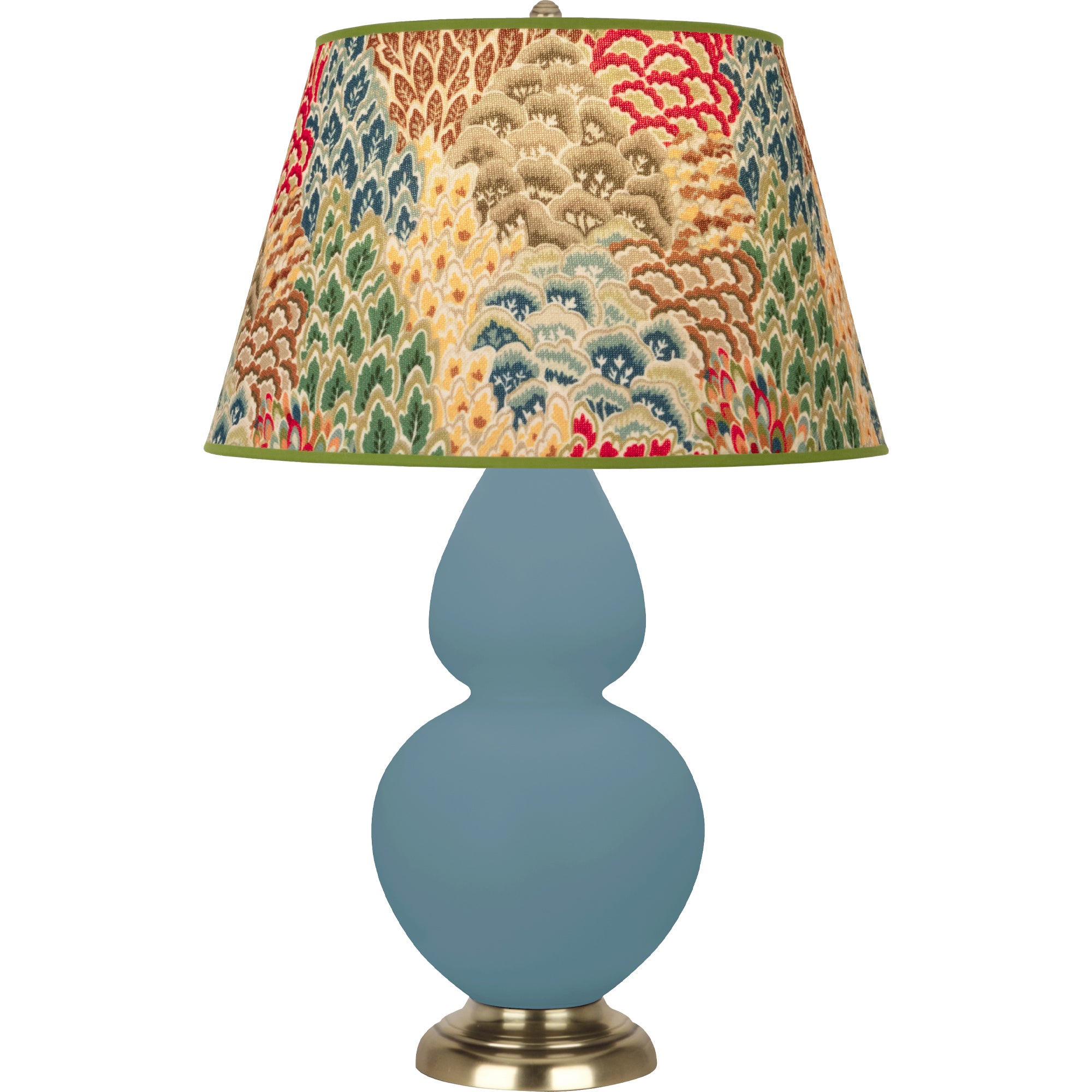 MOB55F | Matte Steel Blue Double Gourd Table Lamp