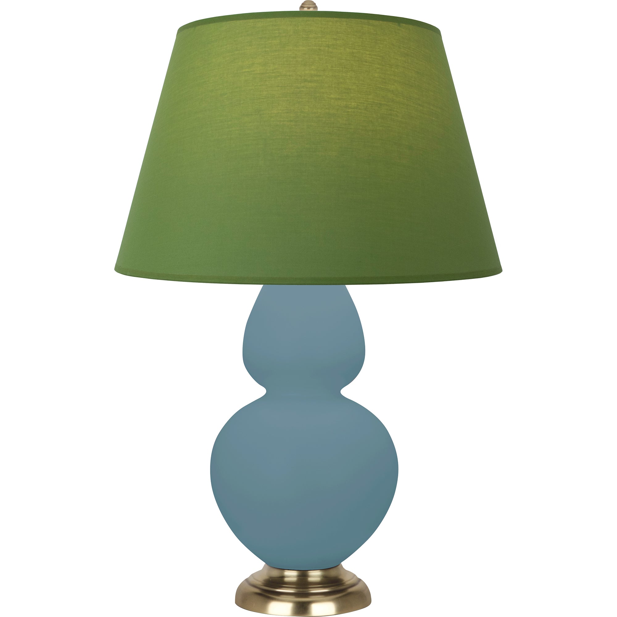MOB55G | Matte Steel Blue Double Gourd Table Lamp