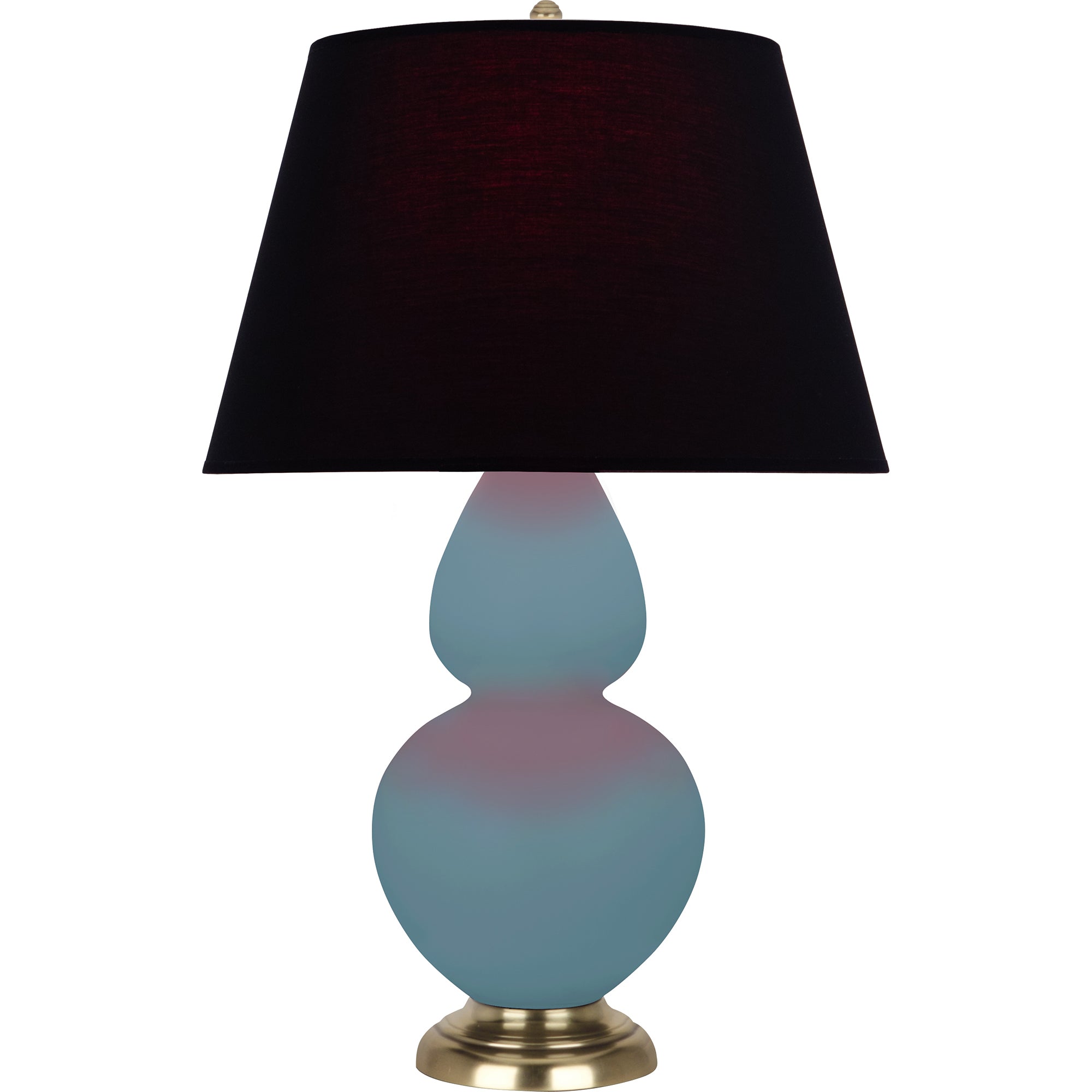 MOB55K | Matte Steel Blue Double Gourd Table Lamp