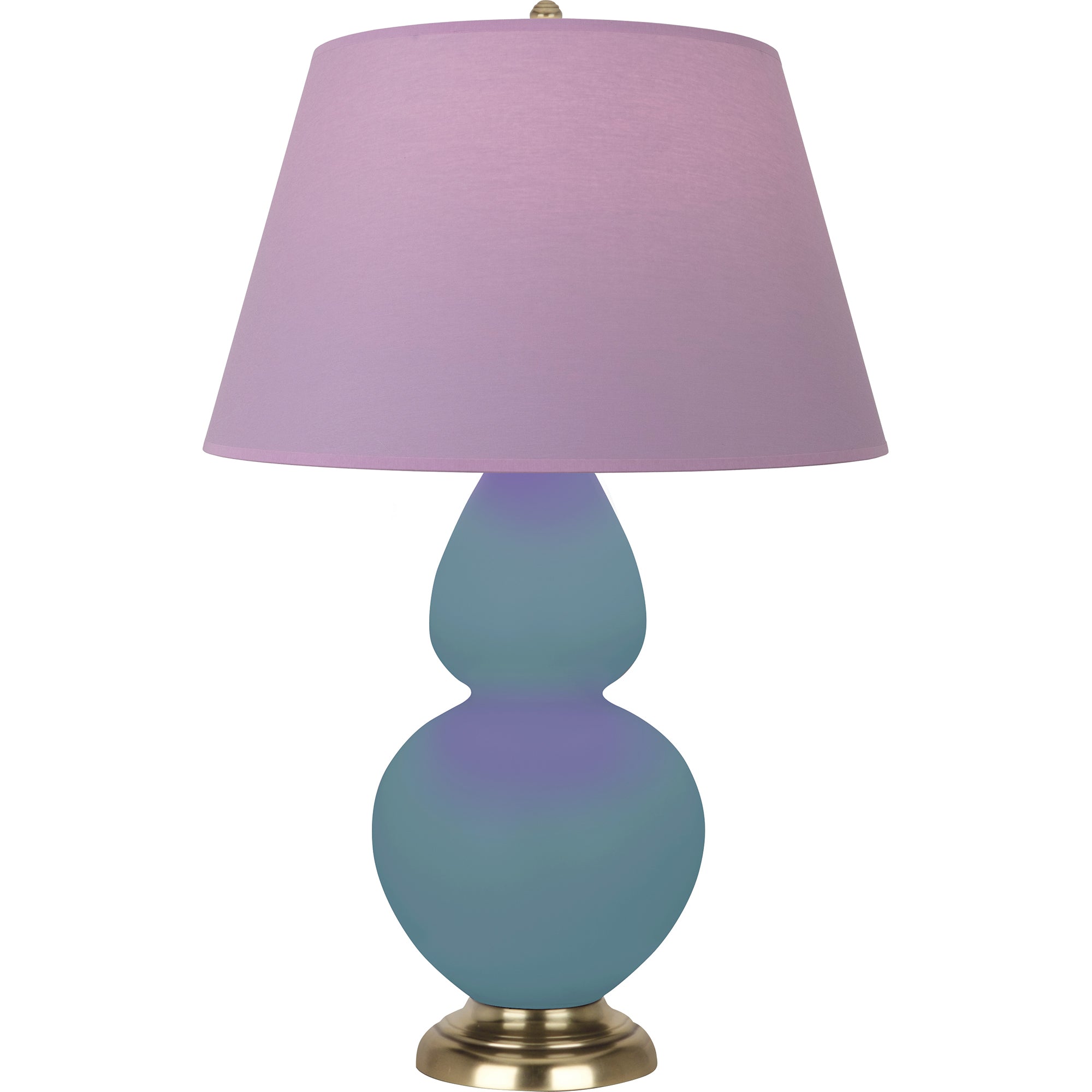 MOB55L | Matte Steel Blue Double Gourd Table Lamp