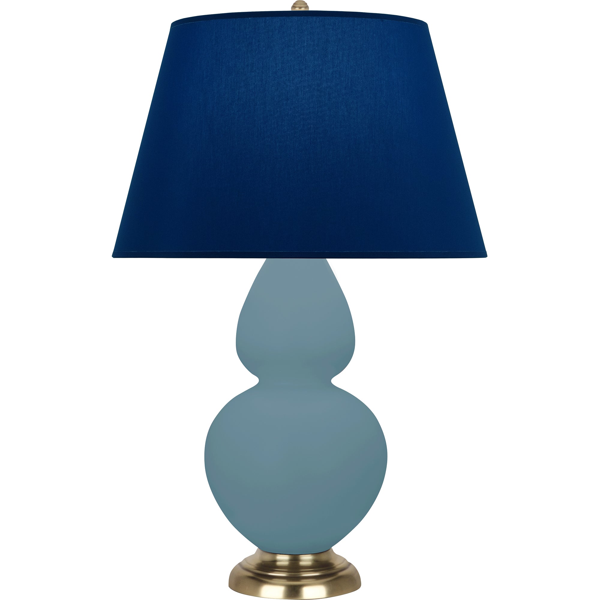 MOB55N | Matte Steel Blue Double Gourd Table Lamp