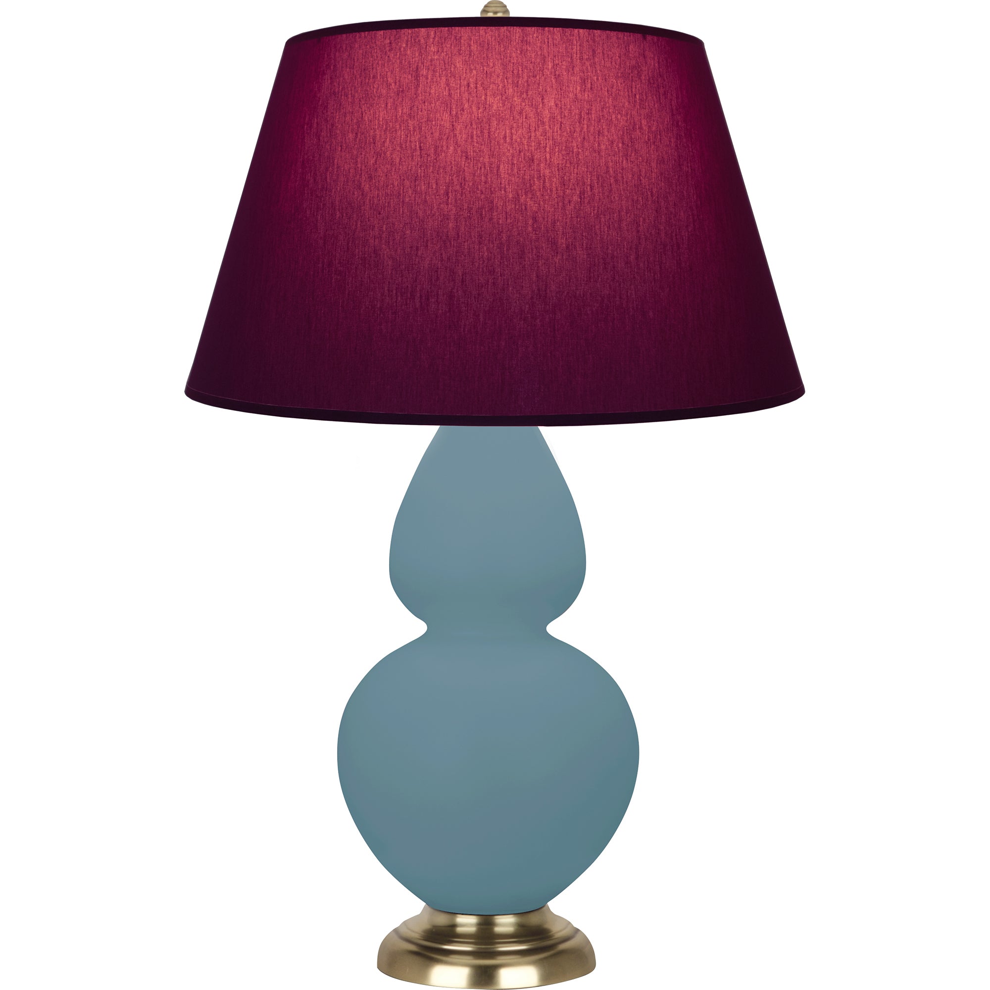 MOB55P | Matte Steel Blue Double Gourd Table Lamp