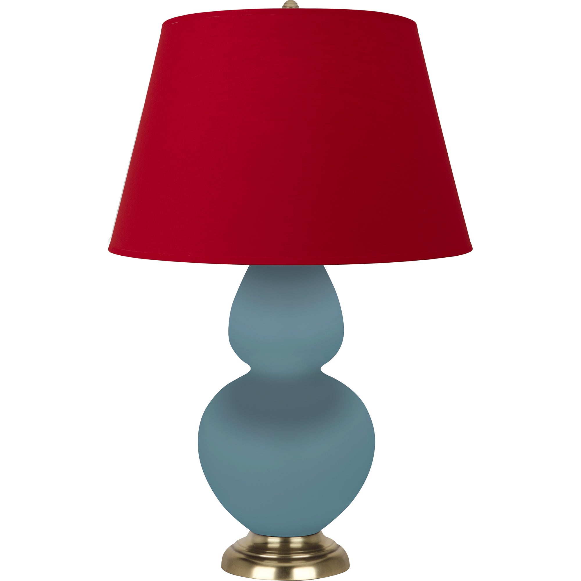MOB55R | Matte Steel Blue Double Gourd Table Lamp
