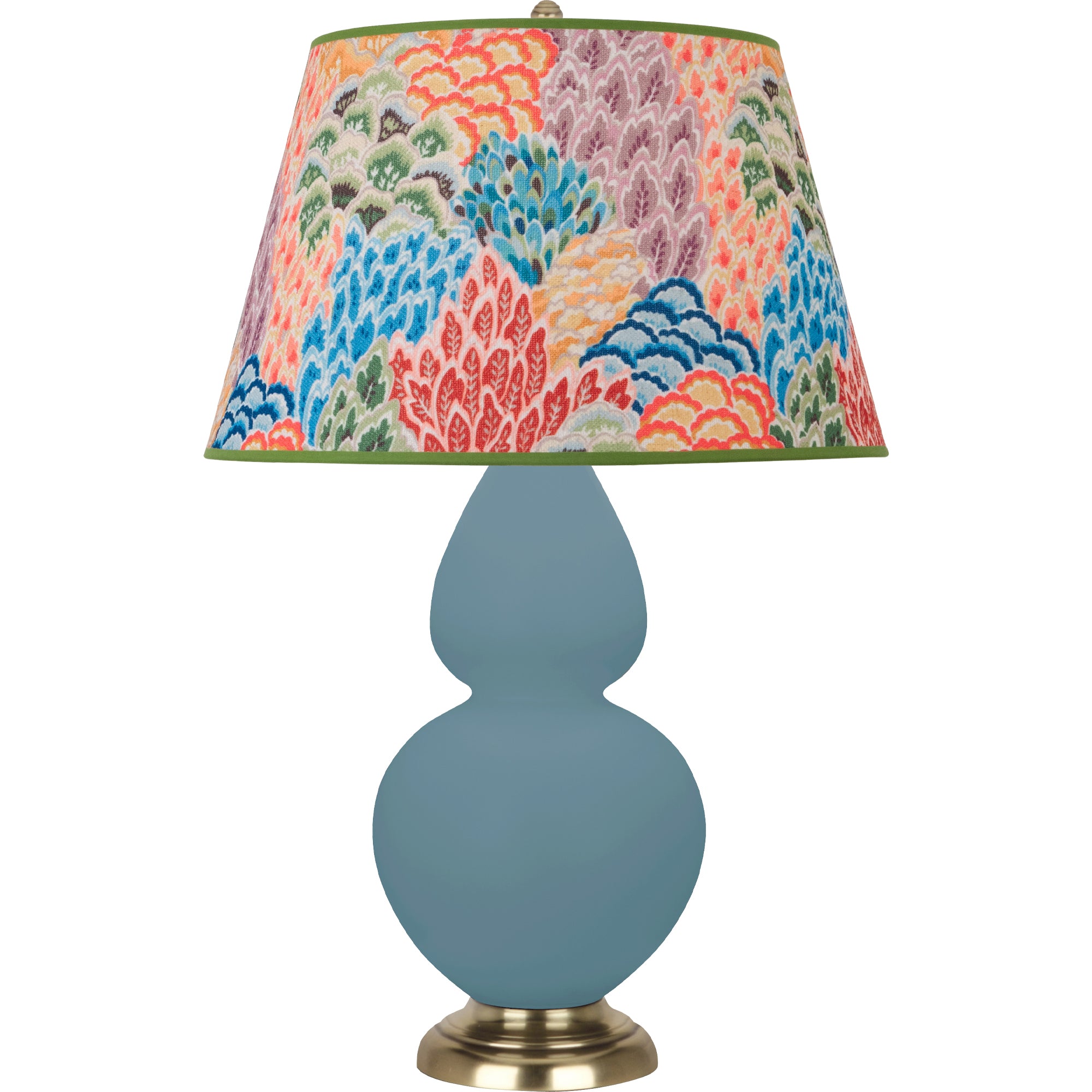 MOB55S | Matte Steel Blue Double Gourd Table Lamp
