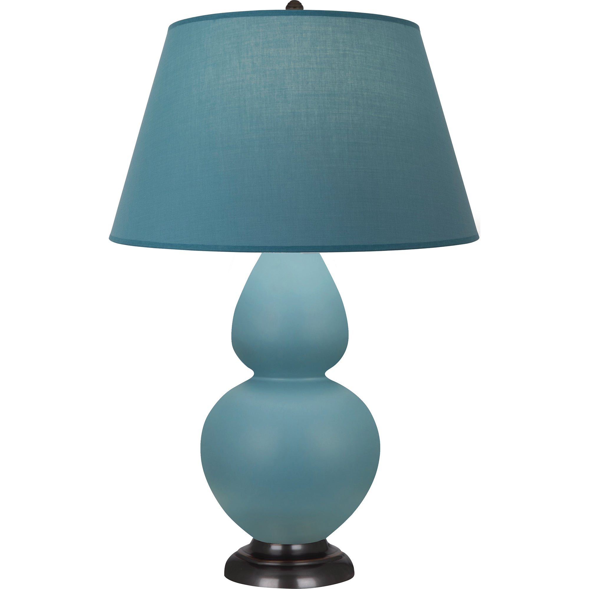 MOB57B | Matte Steel Blue Double Gourd Table Lamp
