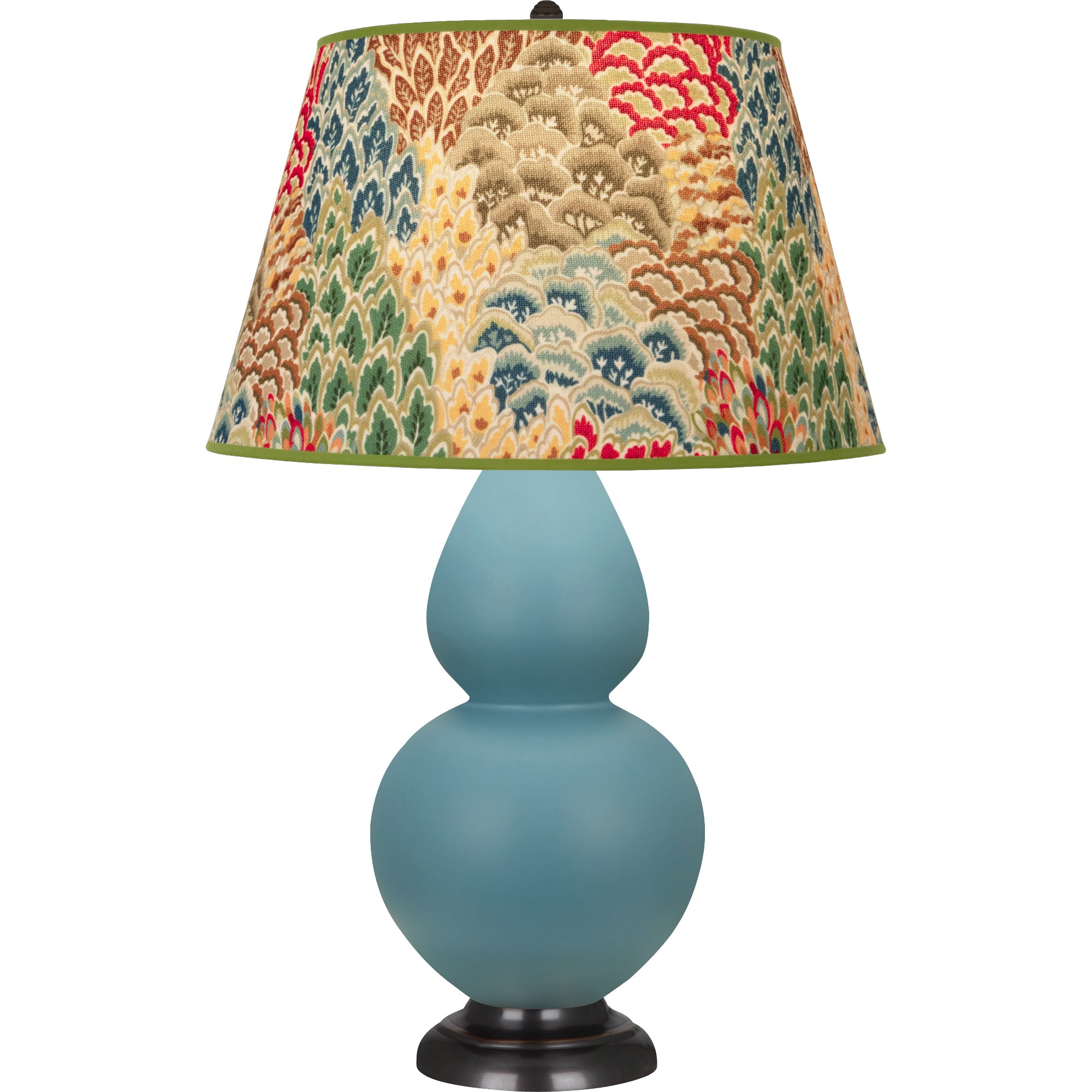 MOB57F | Matte Steel Blue Double Gourd Table Lamp