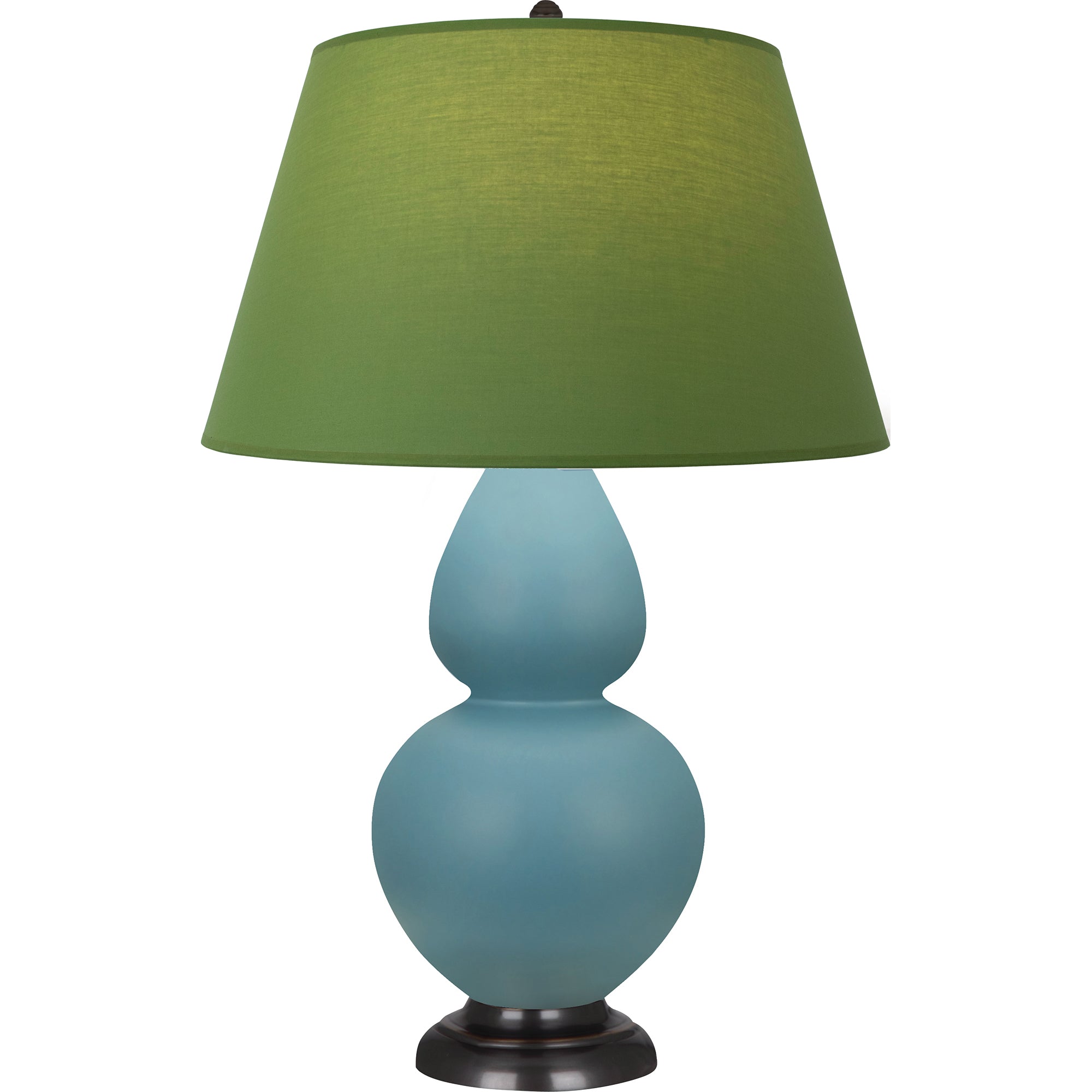 MOB57G | Matte Steel Blue Double Gourd Table Lamp