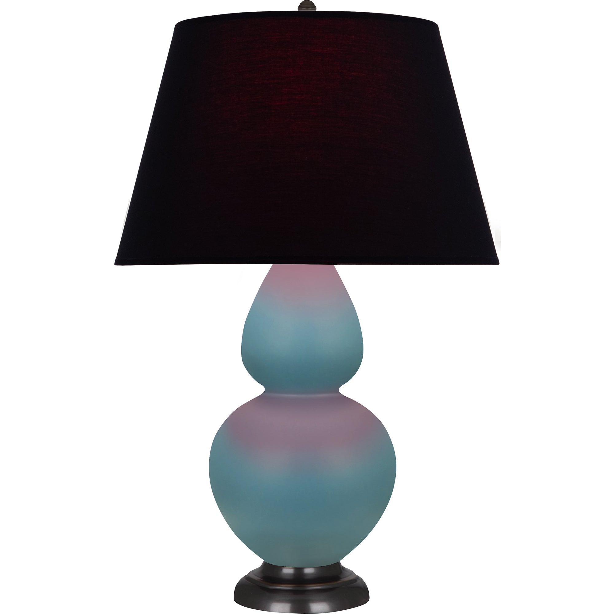 MOB57K | Matte Steel Blue Double Gourd Table Lamp