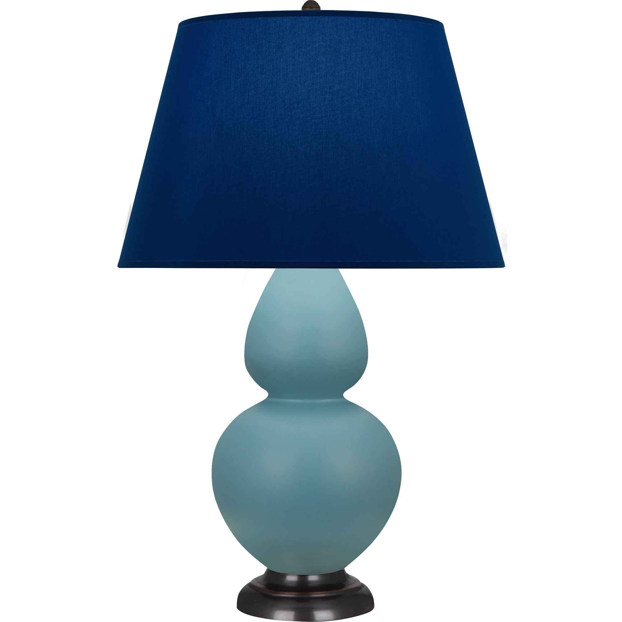 MOB57N | Matte Steel Blue Double Gourd Table Lamp