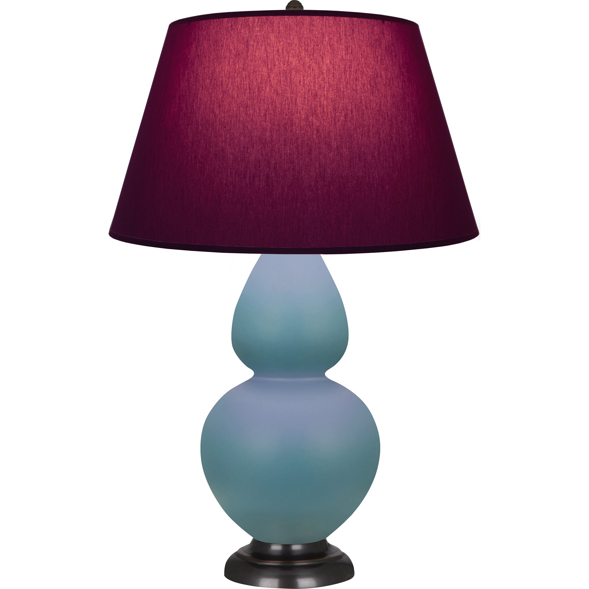 MOB57P | Matte Steel Blue Double Gourd Table Lamp