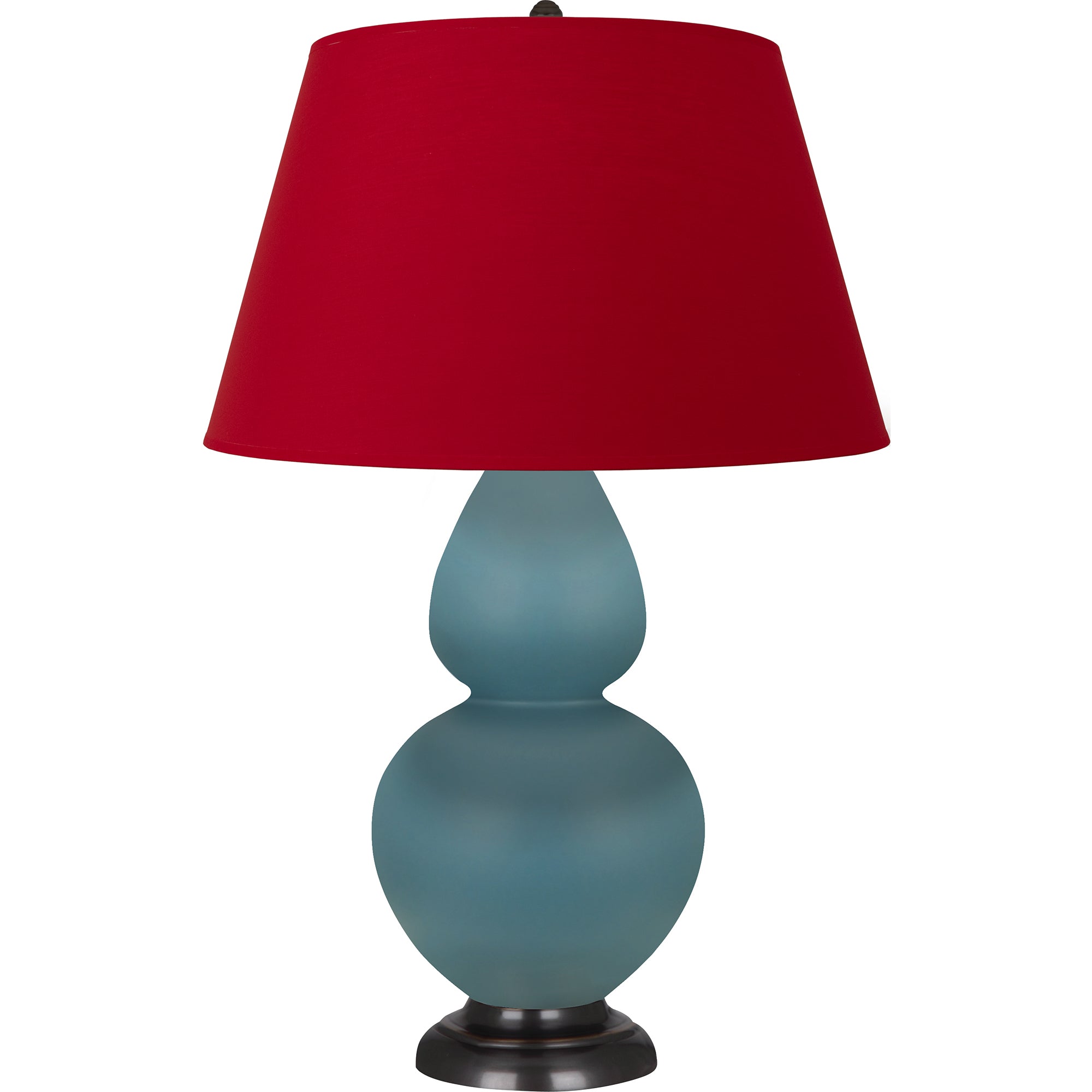 MOB57R | Matte Steel Blue Double Gourd Table Lamp