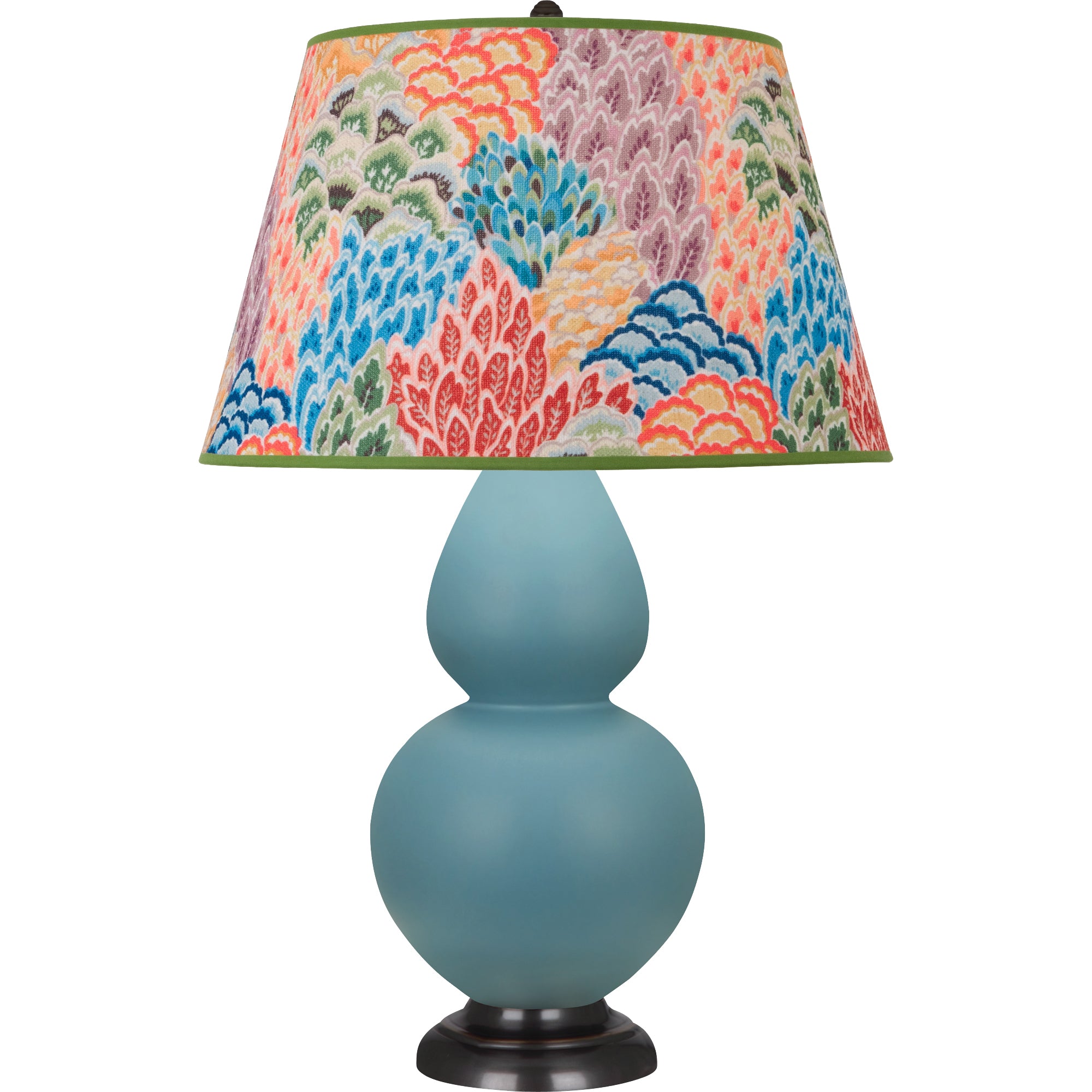 MOB57S | Matte Steel Blue Double Gourd Table Lamp