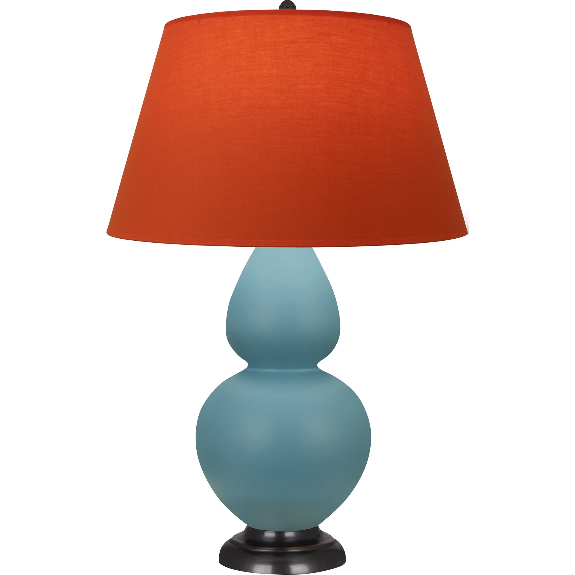 MOB57T | Matte Steel Blue Double Gourd Table Lamp