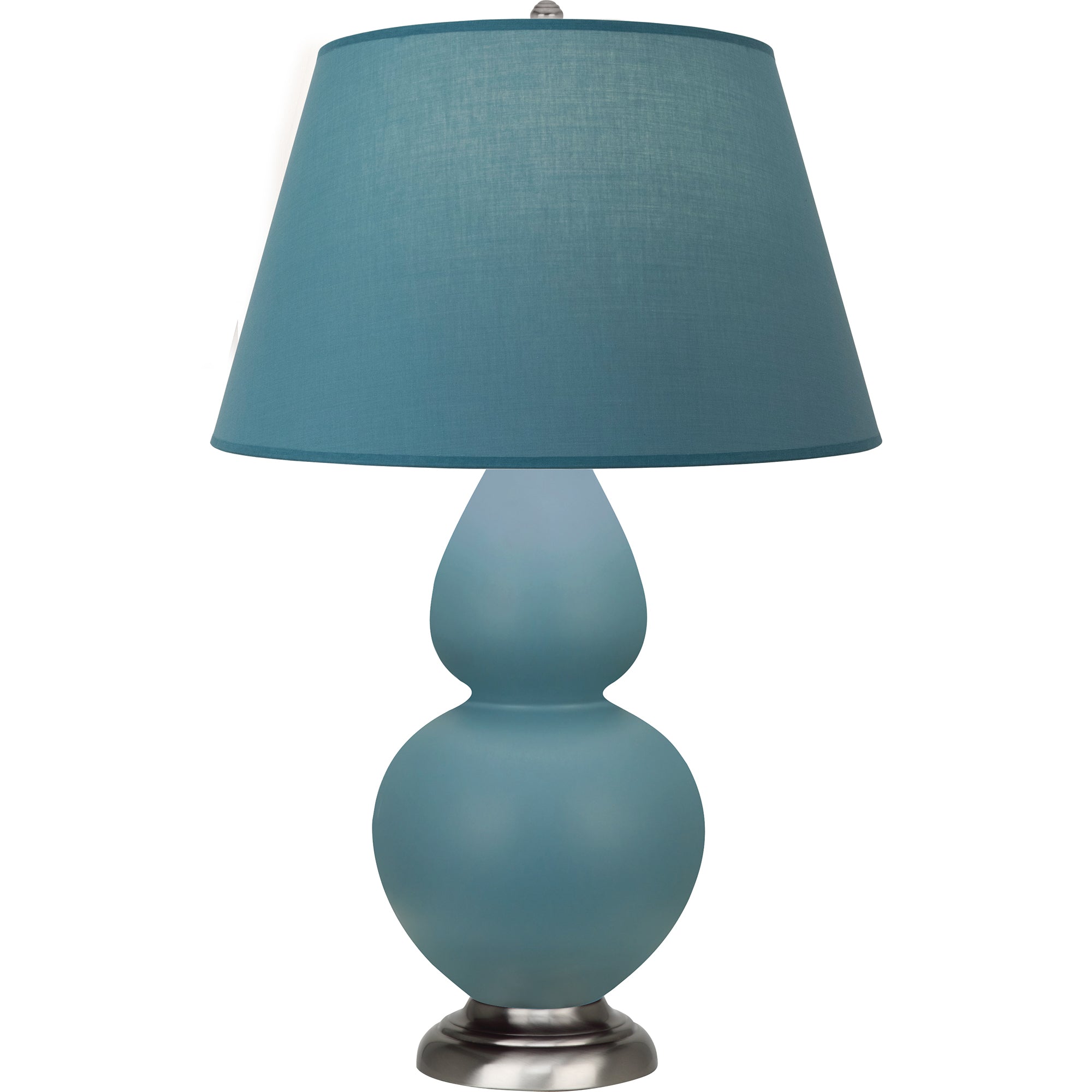 MOB59B | Matte Steel Blue Double Gourd Table Lamp