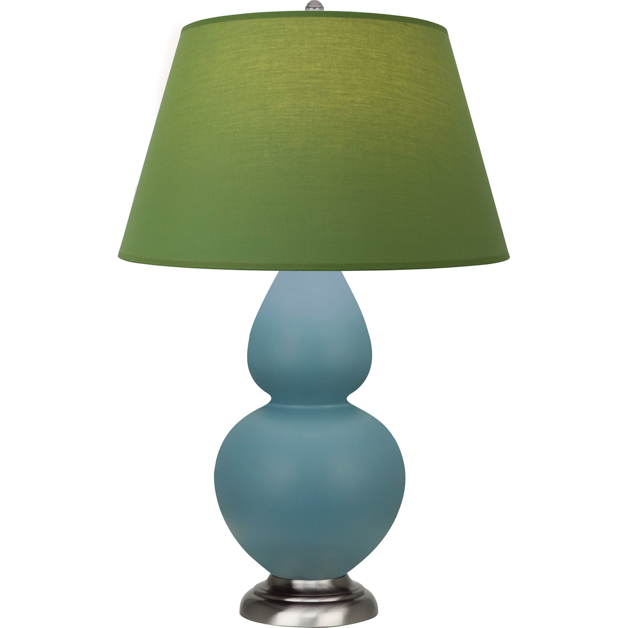 MOB59G | Matte Steel Blue Double Gourd Table Lamp