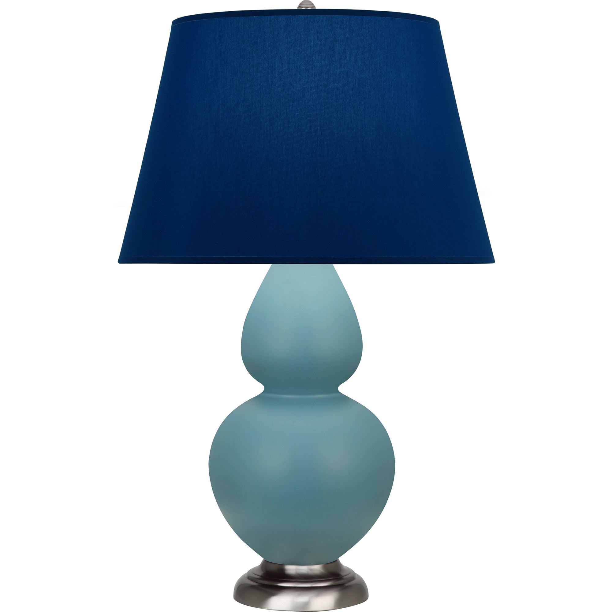 MOB59N | Matte Steel Blue Double Gourd Table Lamp