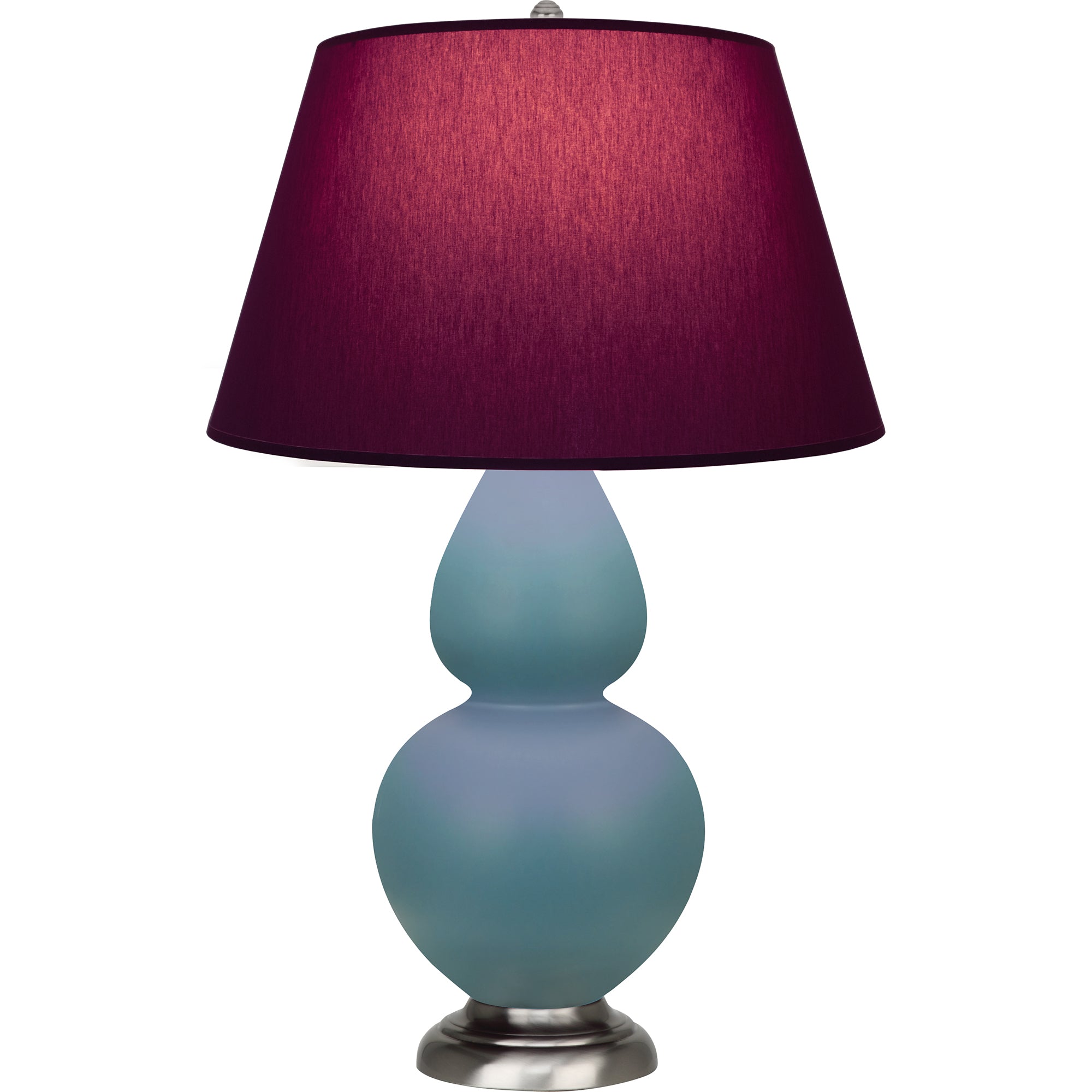 MOB59P | Matte Steel Blue Double Gourd Table Lamp