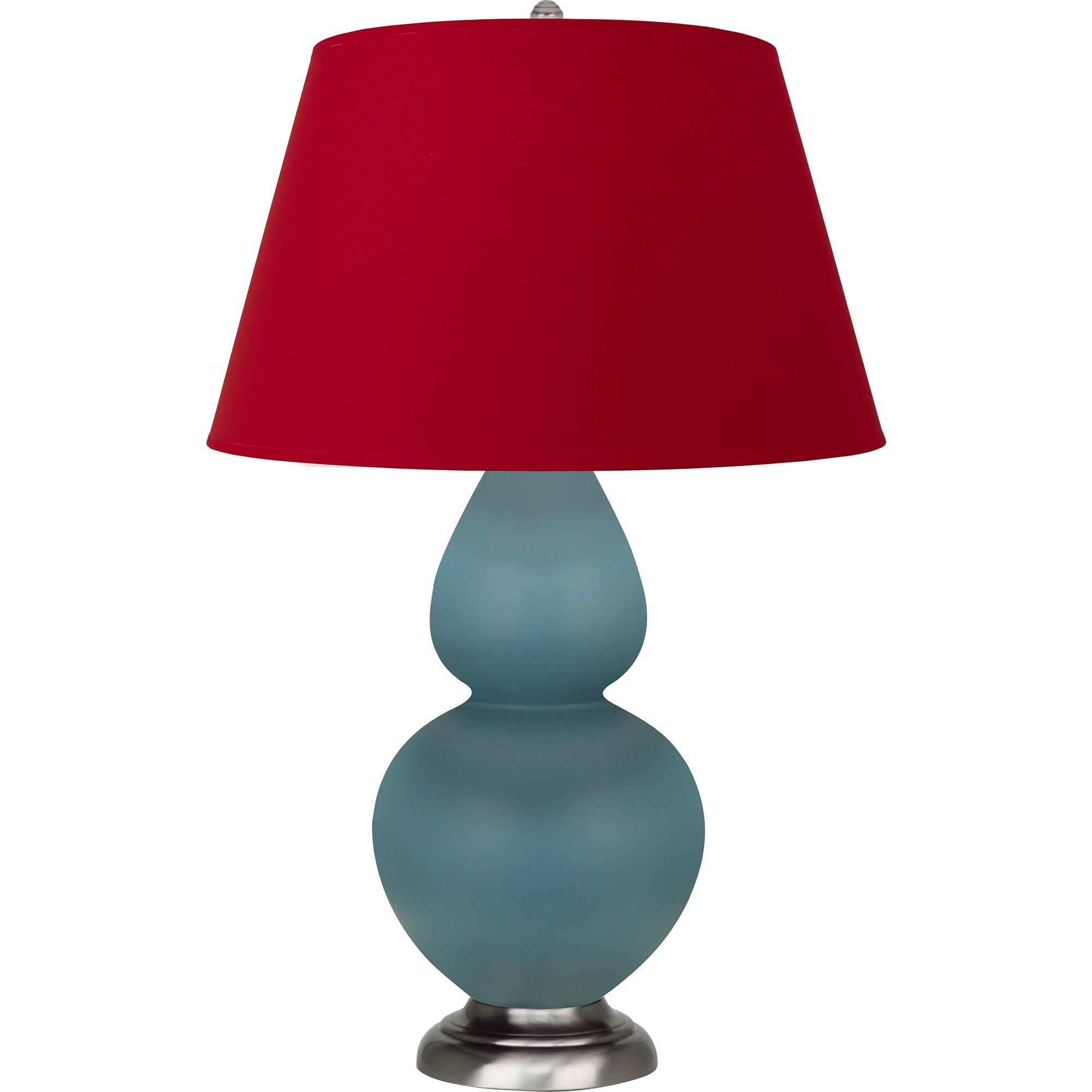 MOB59R | Matte Steel Blue Double Gourd Table Lamp